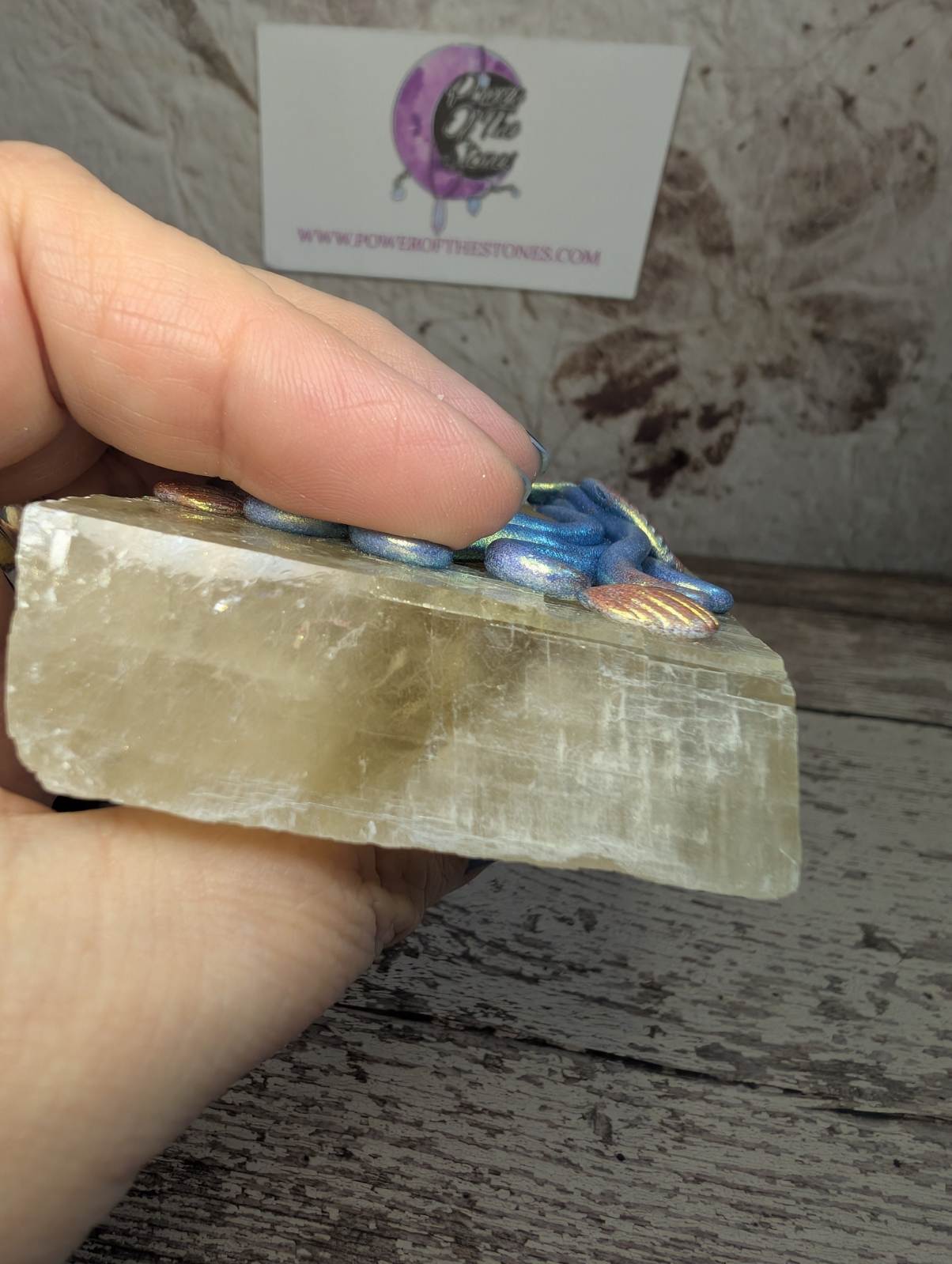 Honey Calcite Rhombus Nymph