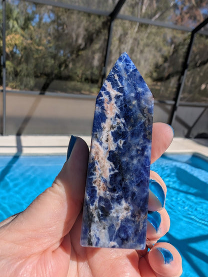 Sodalite obelisk