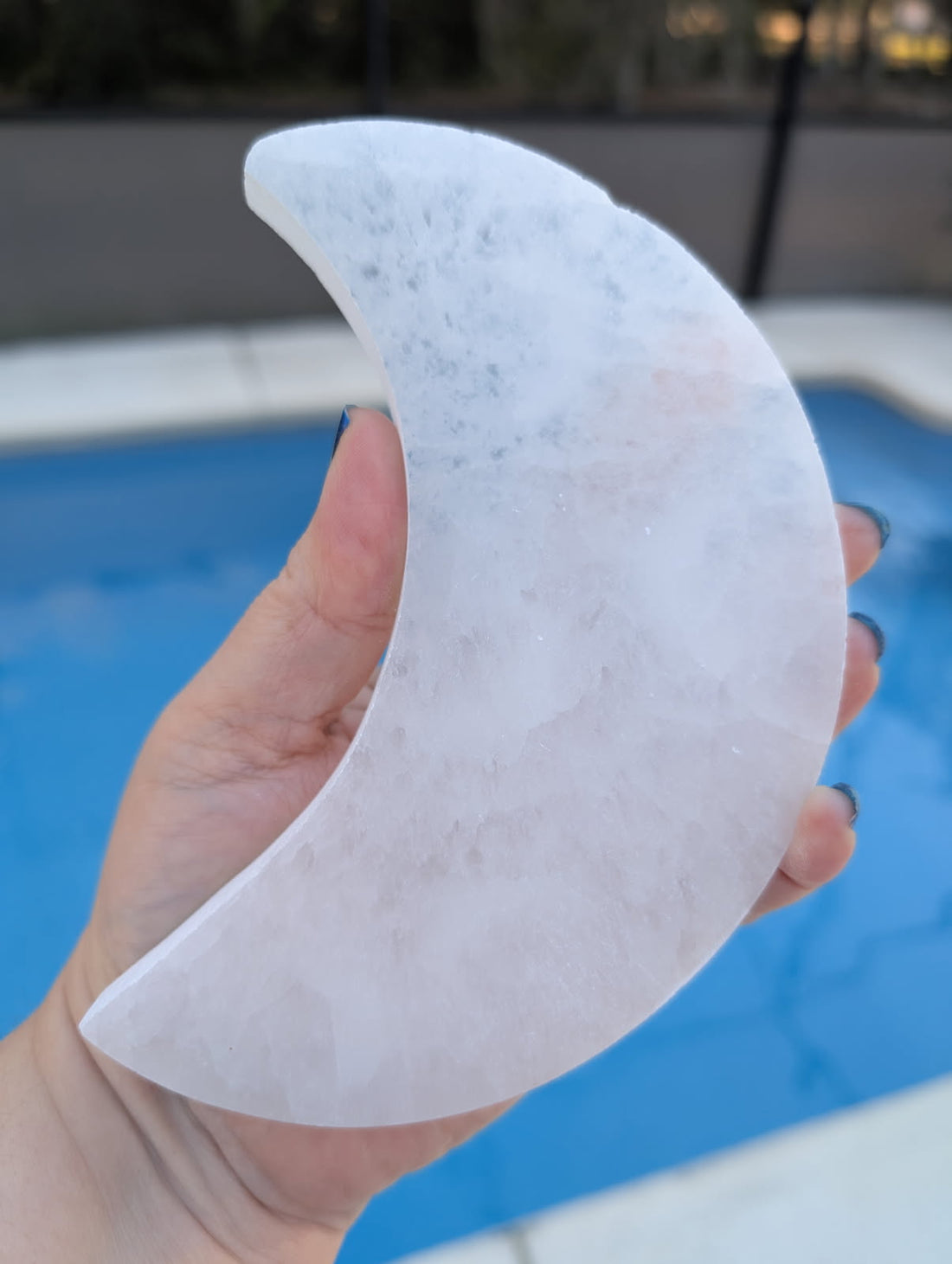 Satin Spar etched Moon plate