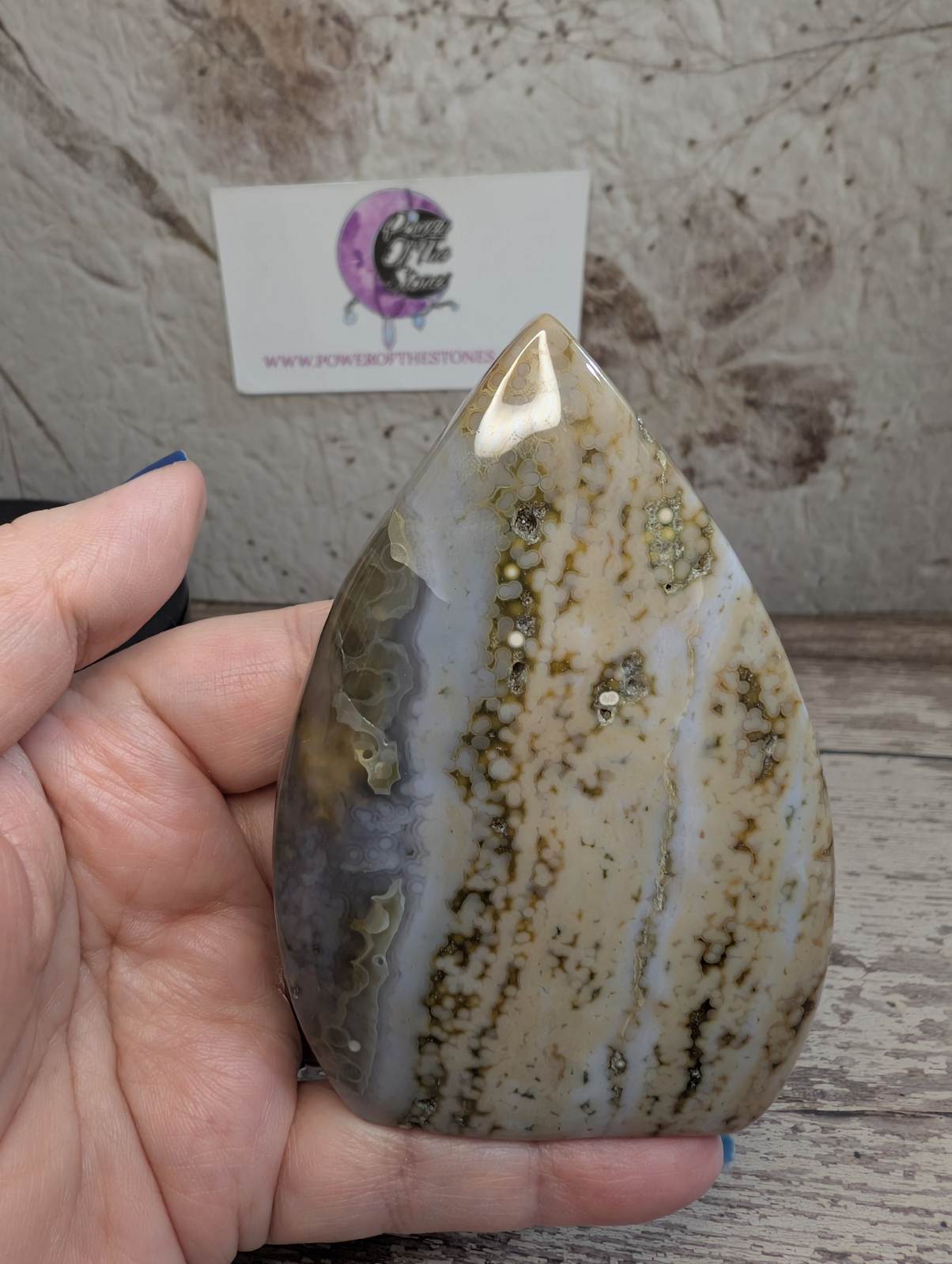 Ocean Jasper free form tear shape