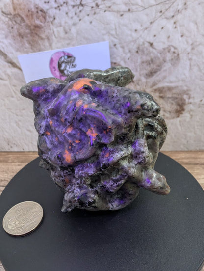 Emberlite Medusa carving.