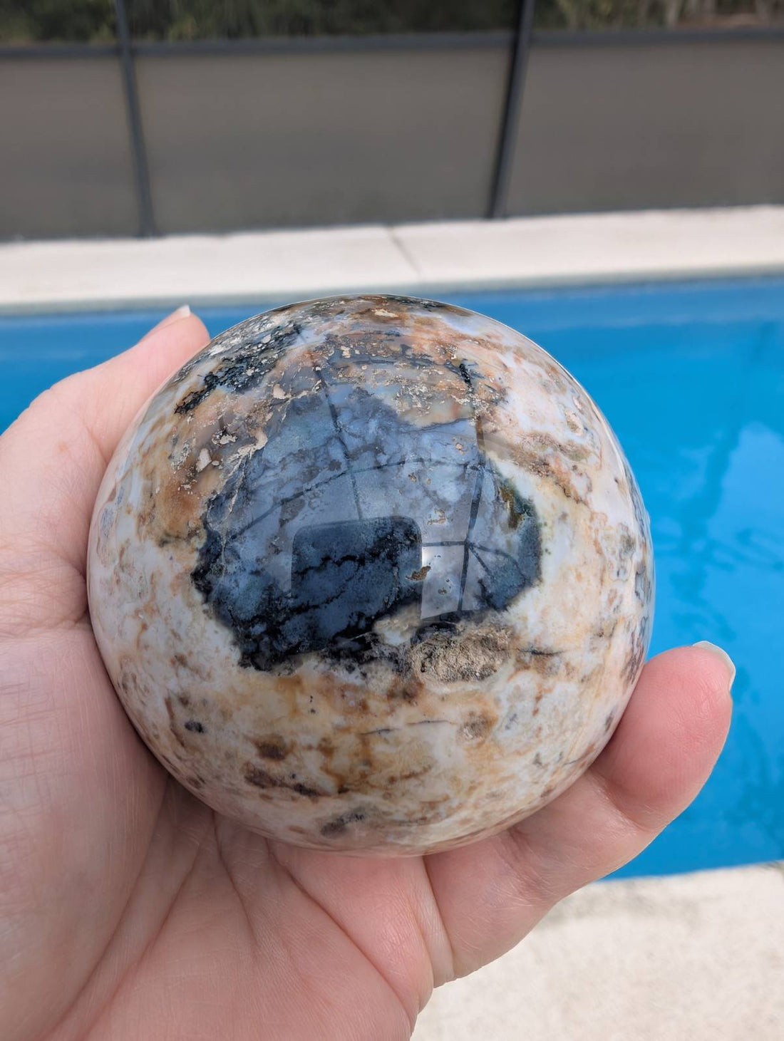Jasper with Agate sphere