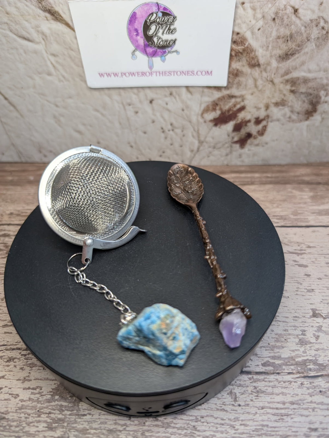 Tea ball and mini spoon set