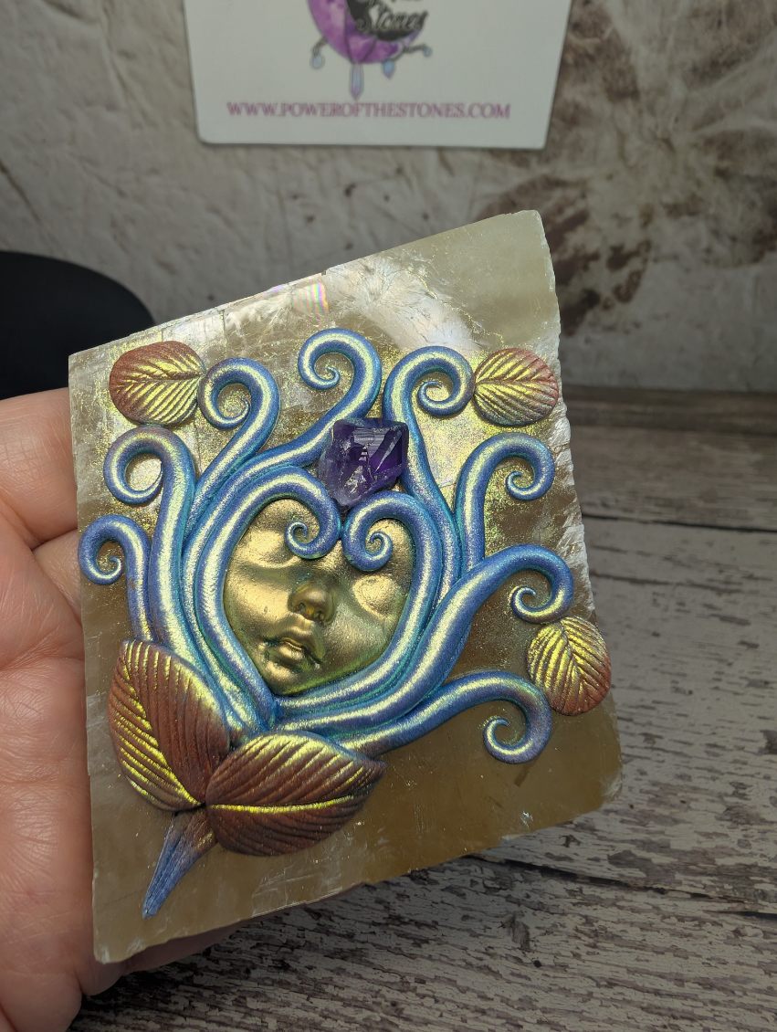 Honey Calcite Rhombus Nymph