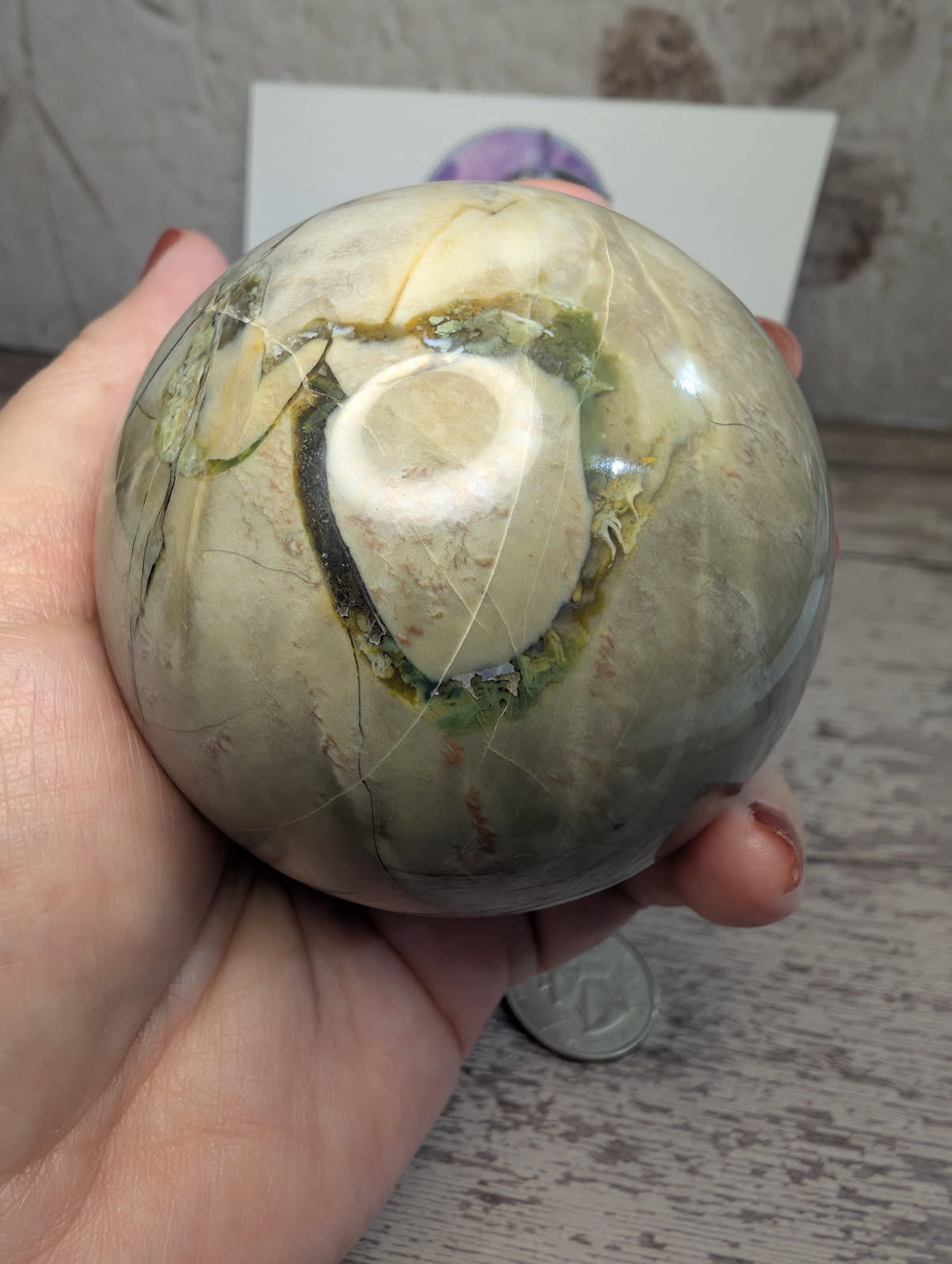 Volcano Agate sphere