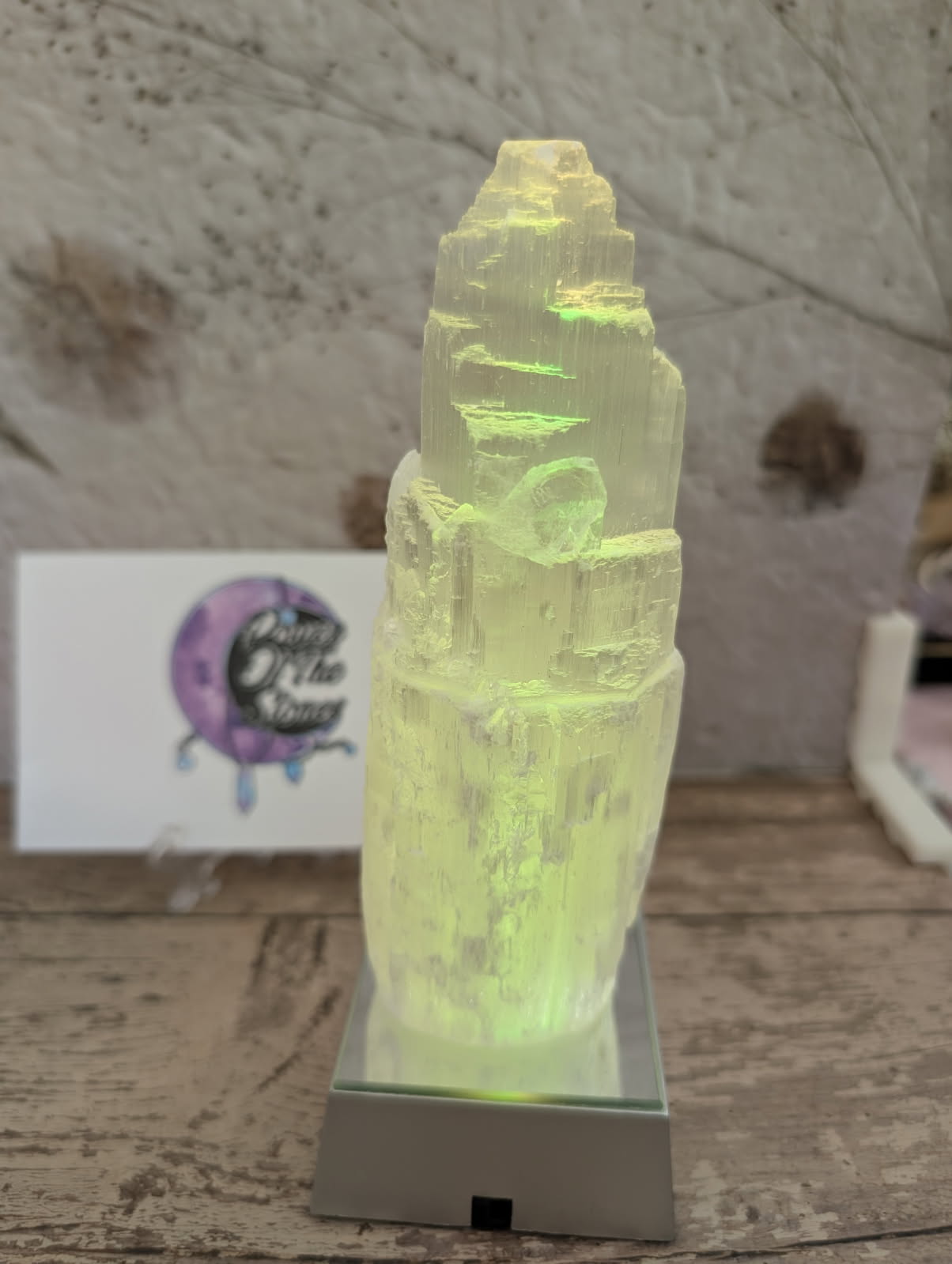 Satin Spar castle , raw