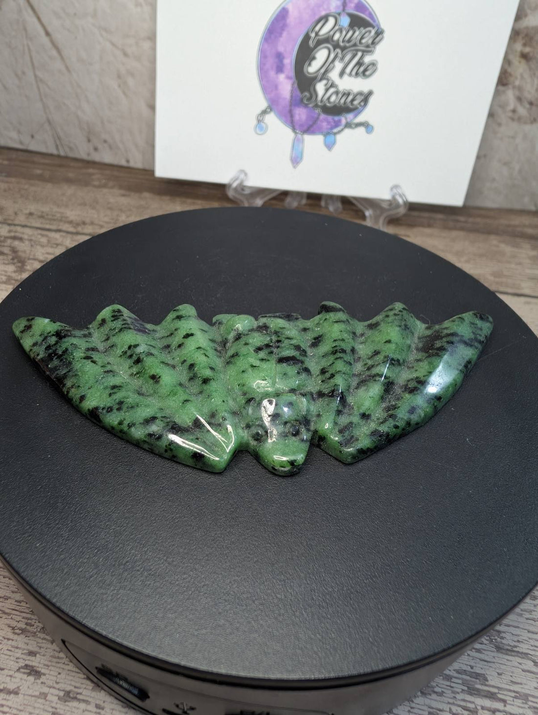 Zoisite carved Bat
