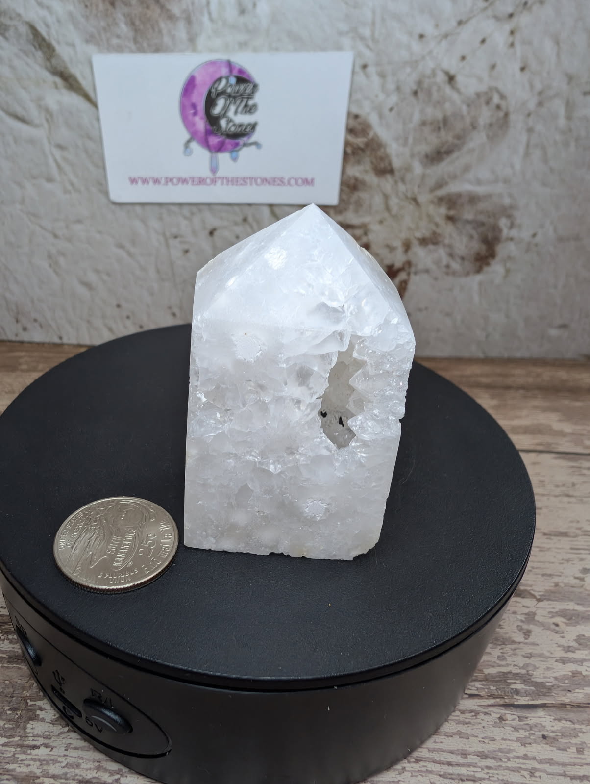 Quartz Druzy small obelisk