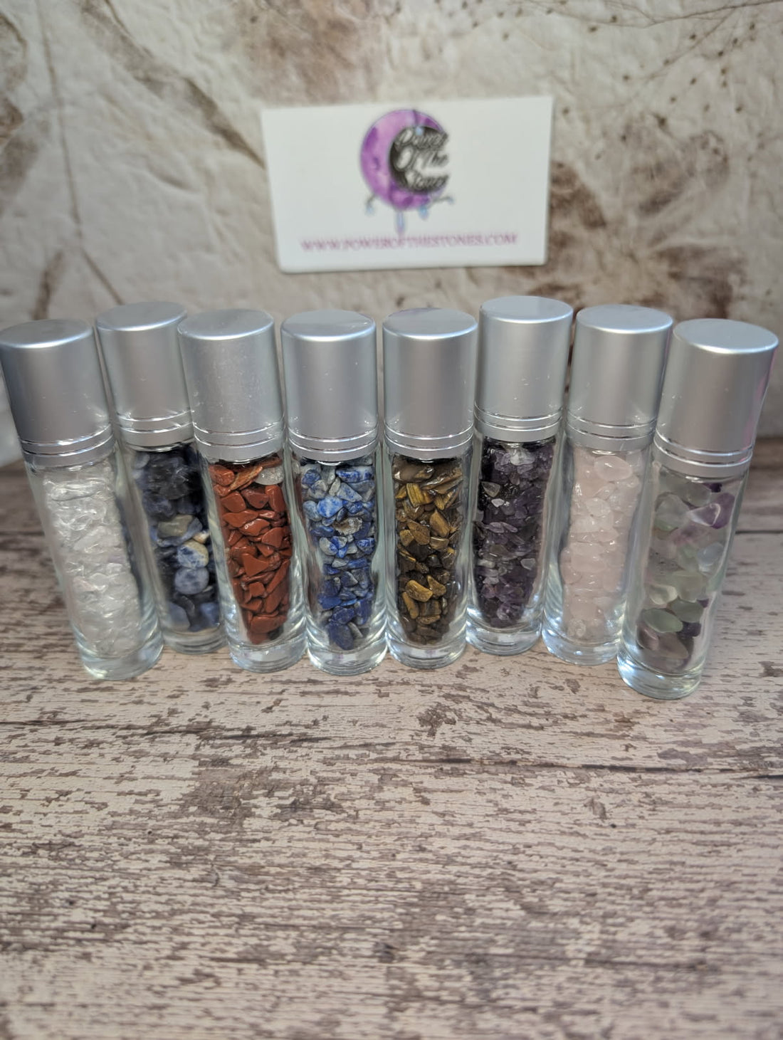 Crystal chip roller bottle set