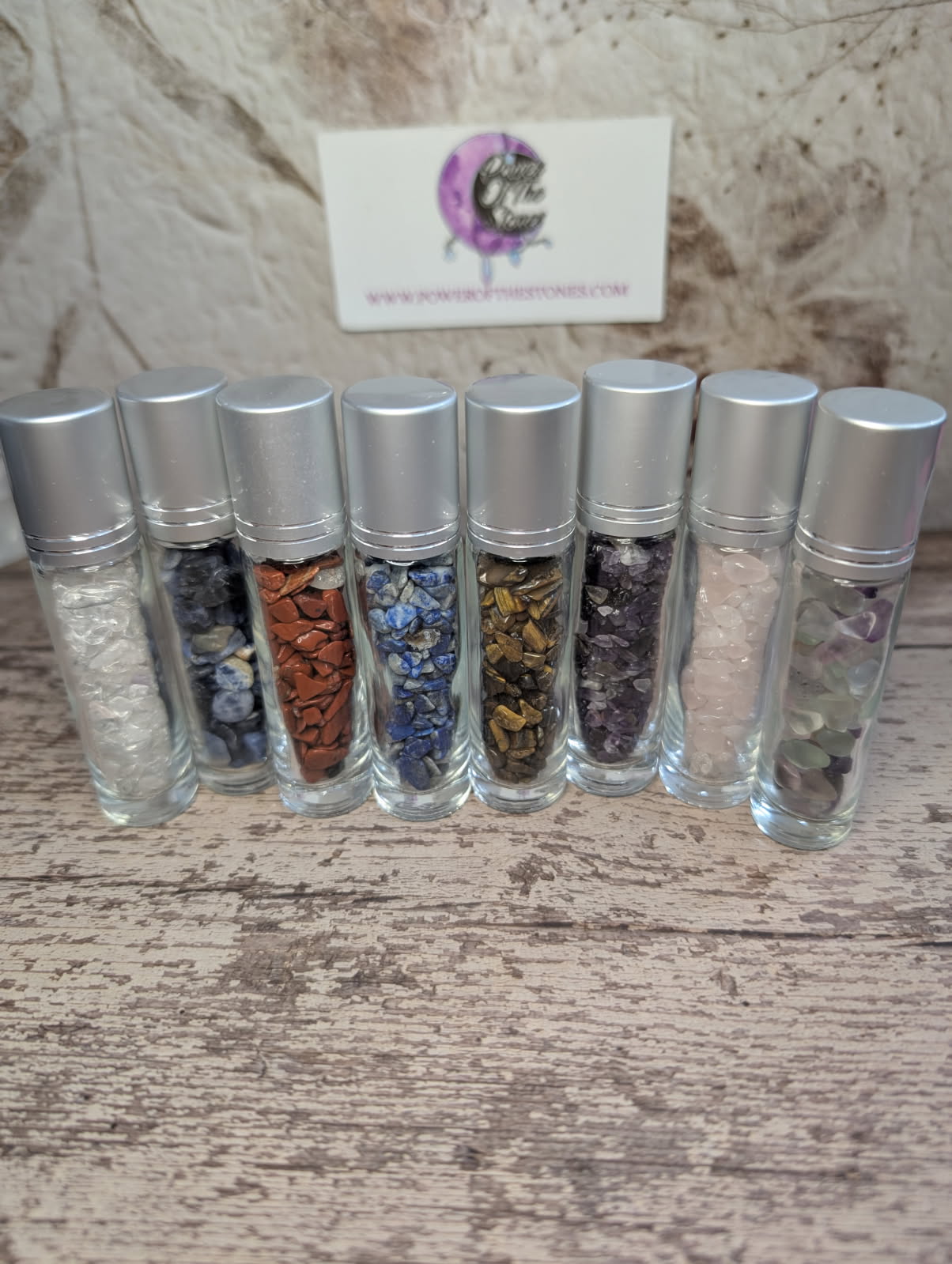 Crystal chip roller bottle set