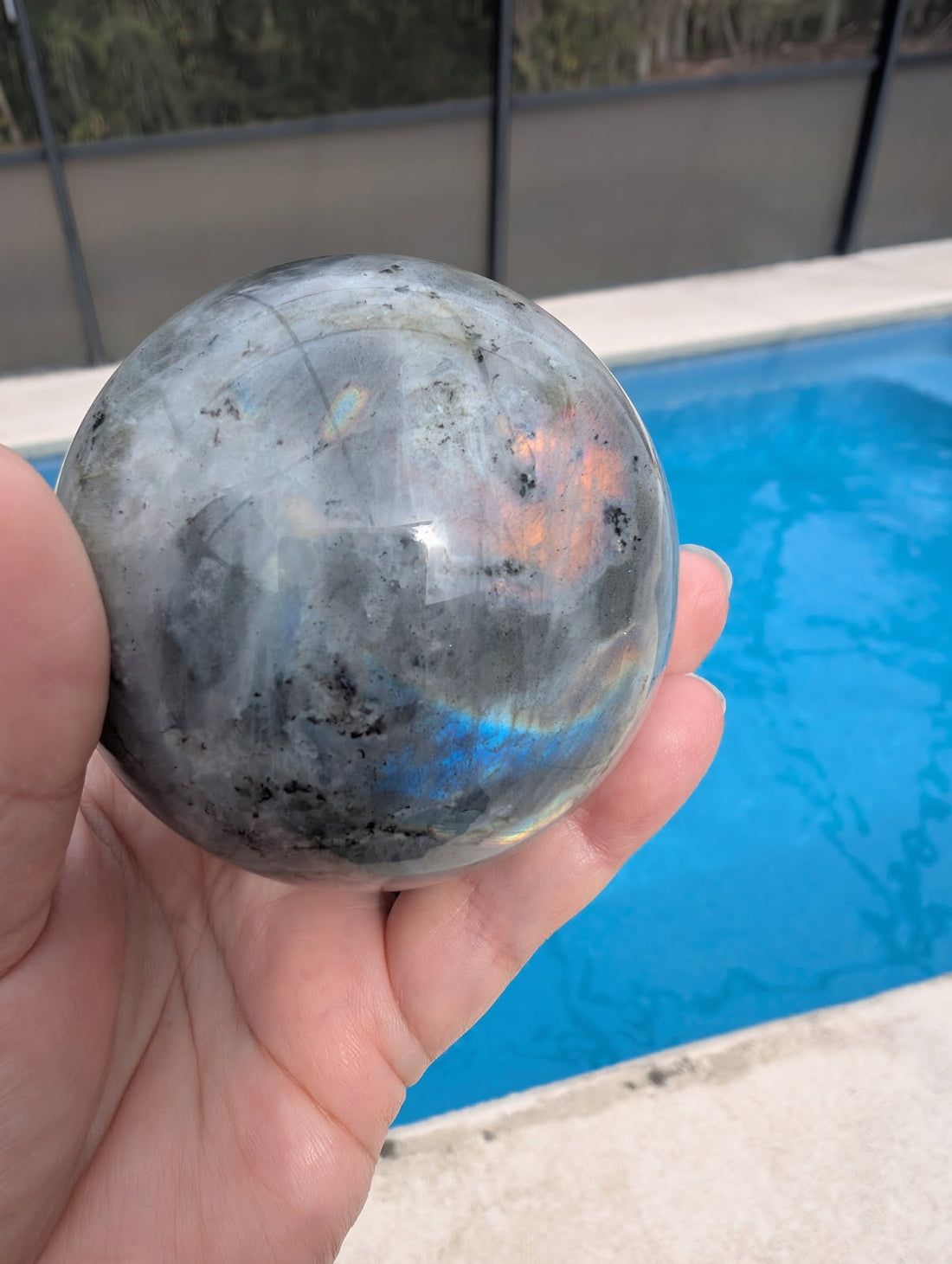 Labradorite sphere