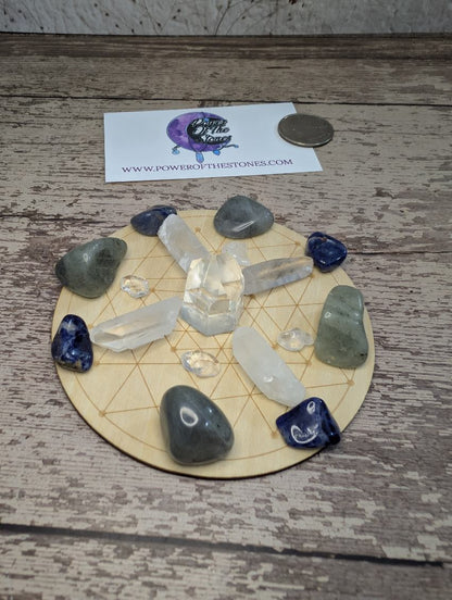 Crystal grid board set