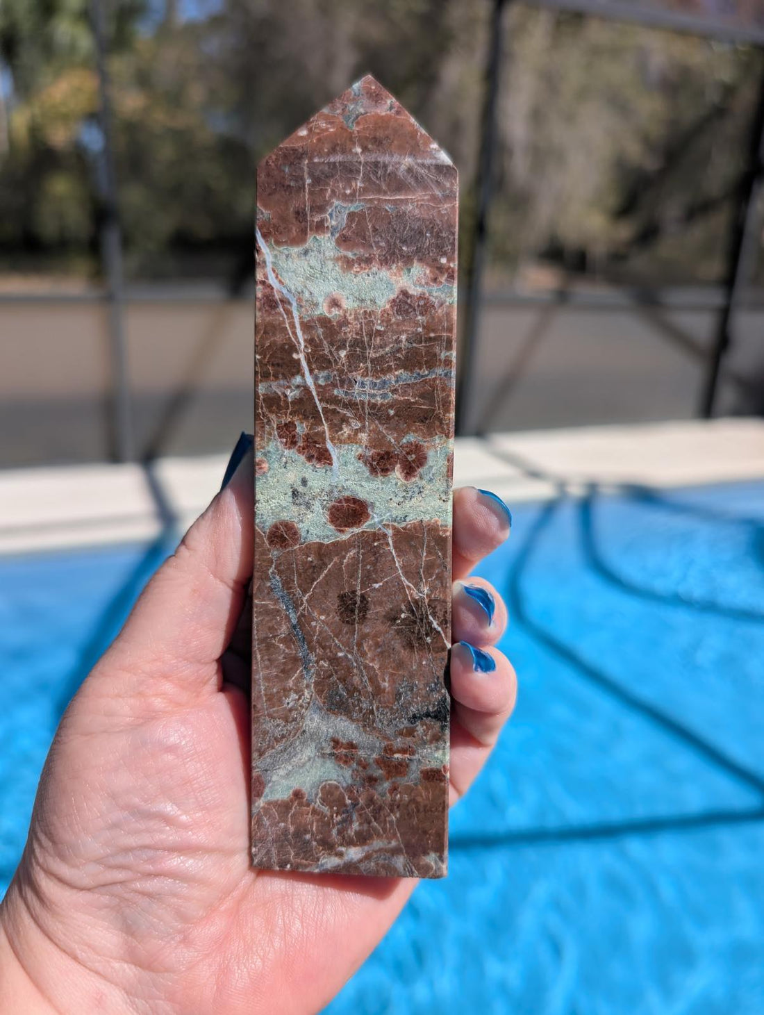 Green Plum Blossom Obelisk