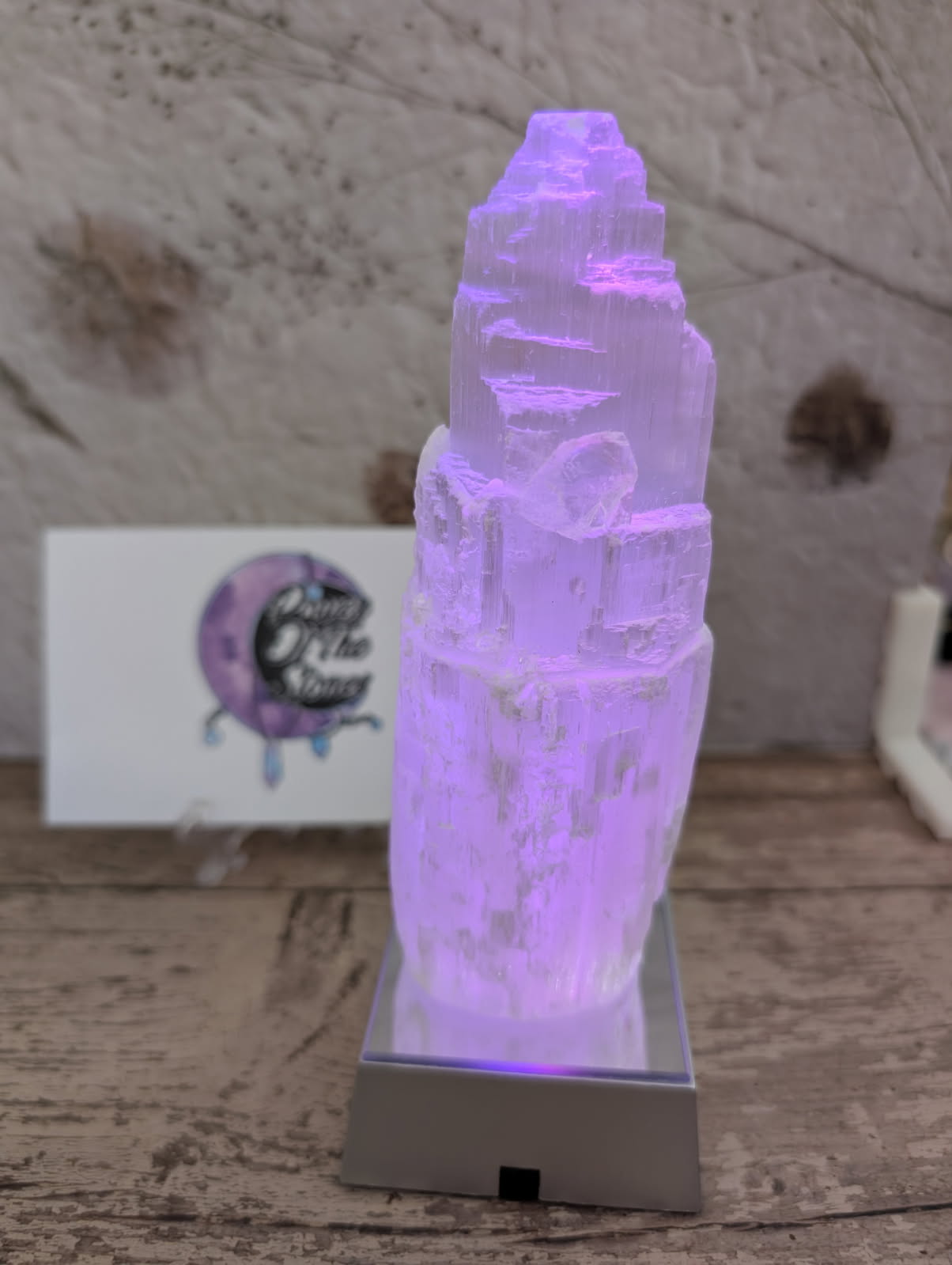 Satin Spar castle , raw