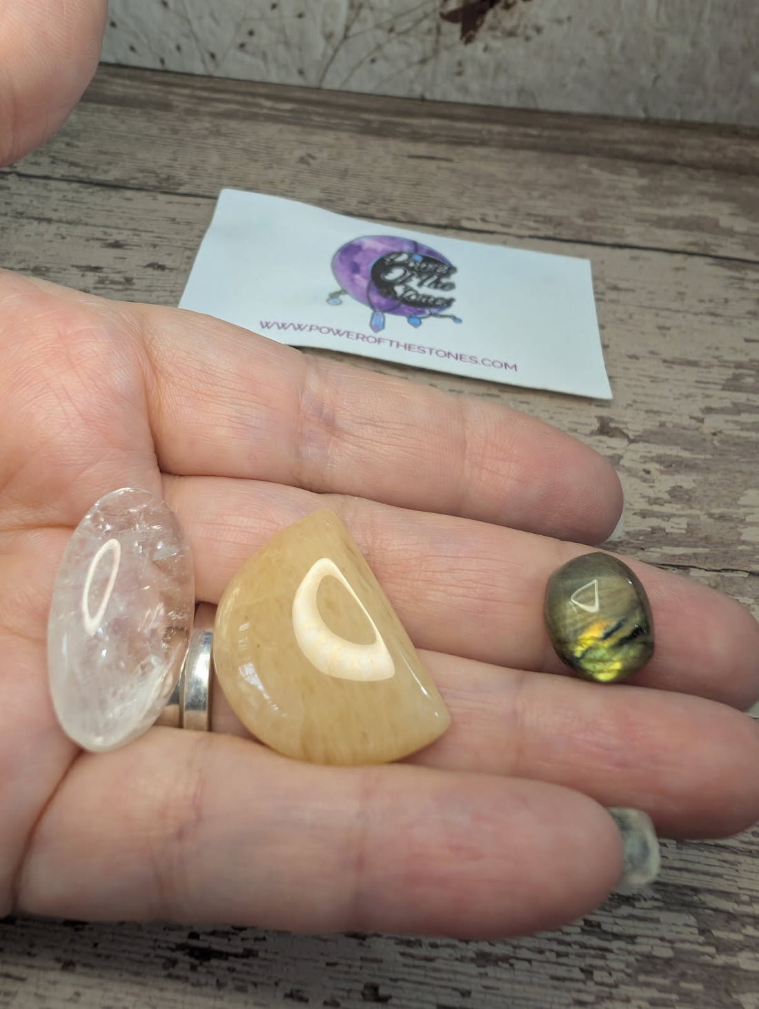 Cabochon mixed lot crystals