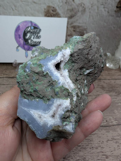 Raw Amethyst druzy on Agate Specimen