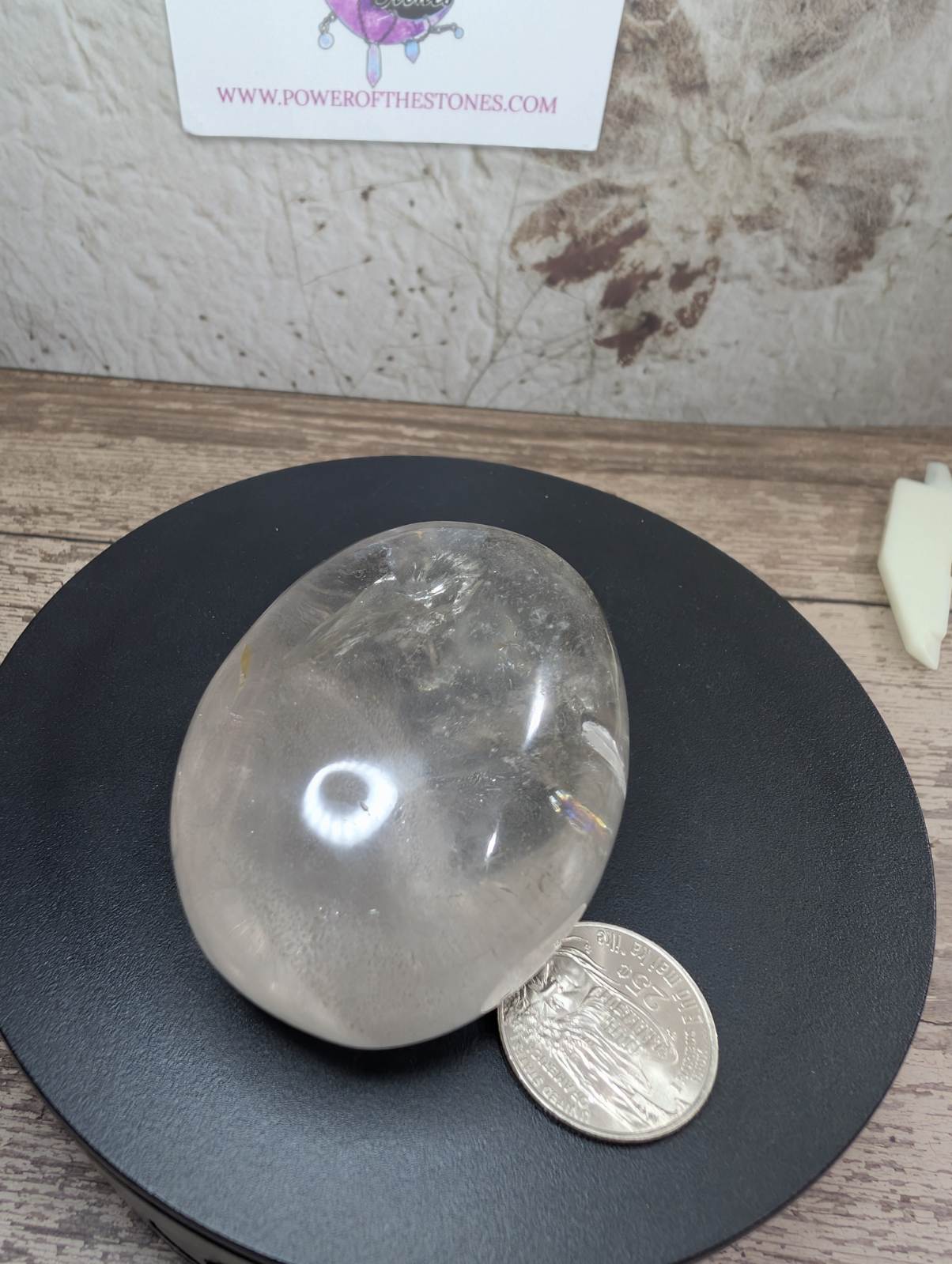 Clear Quartz large palm stone