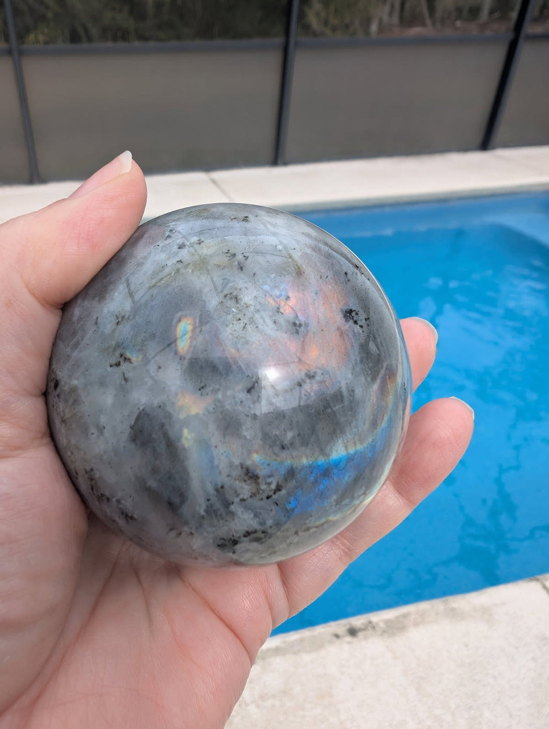 Labradorite sphere