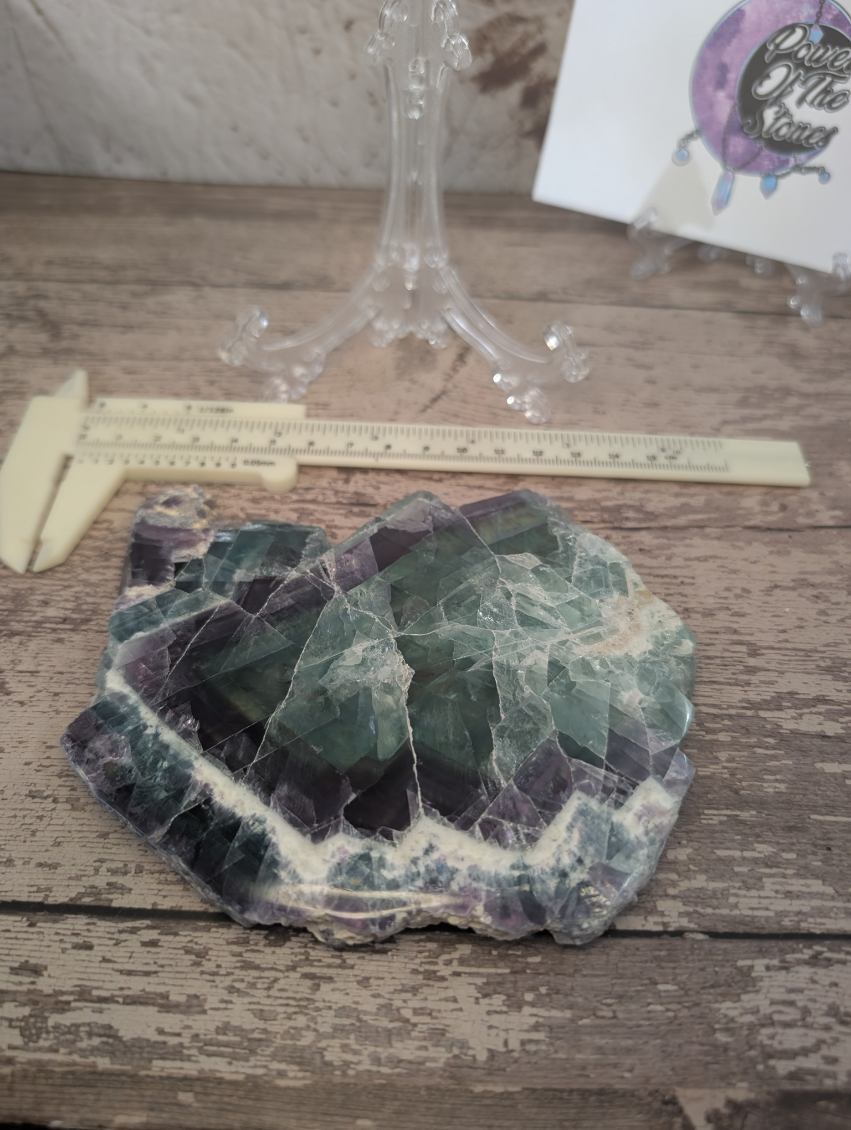 Rainbow Fluorite slab from Mexico