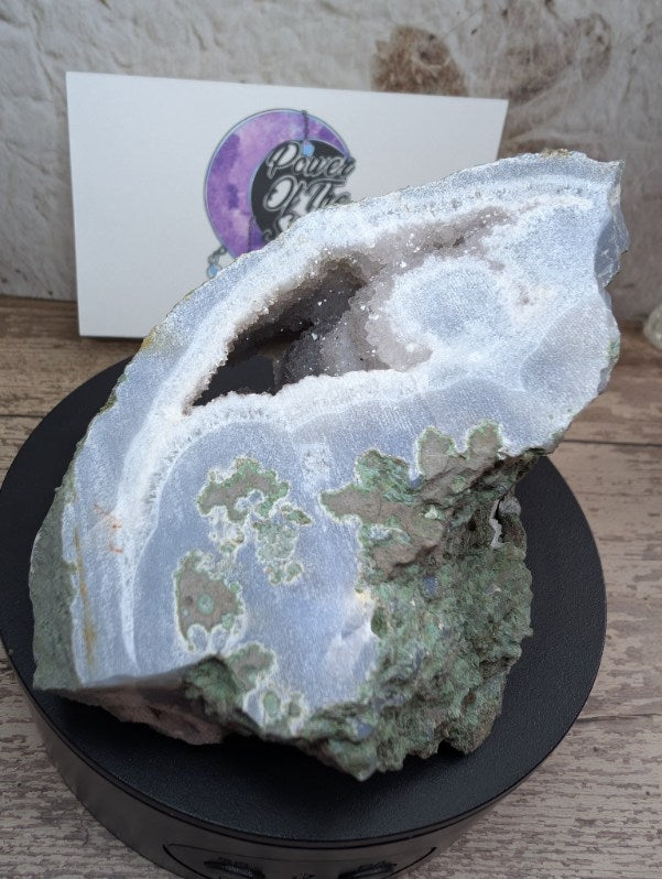 Raw Amethyst druzy on Agate Specimen
