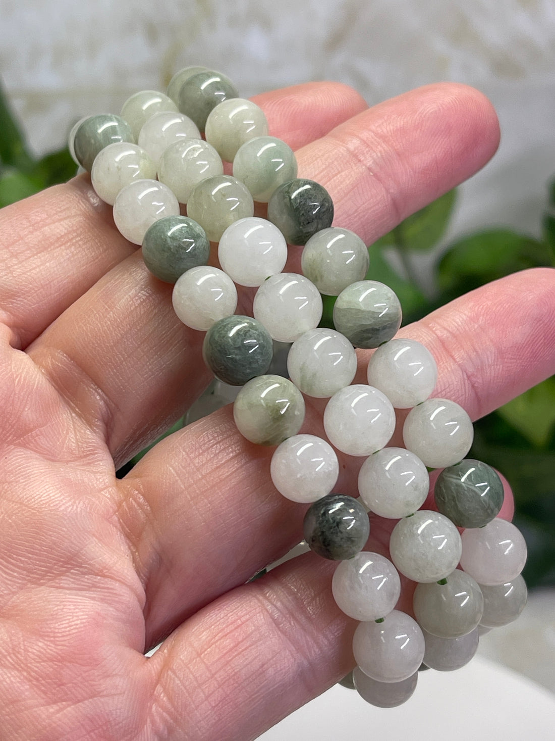 Tianshan Jade 8mm Bead Bracelet