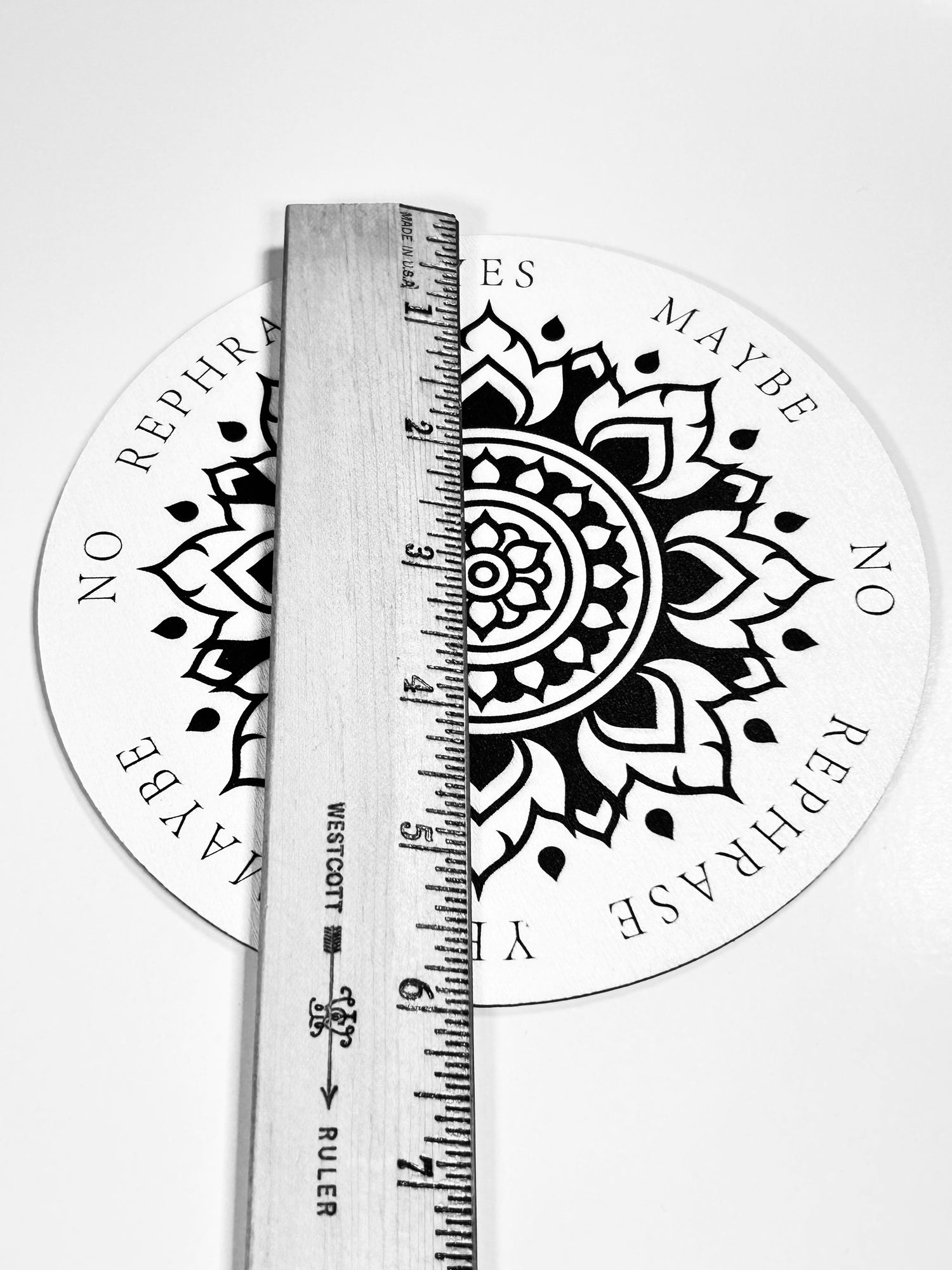 Mandala Pendulum Board, Double sided. 6"