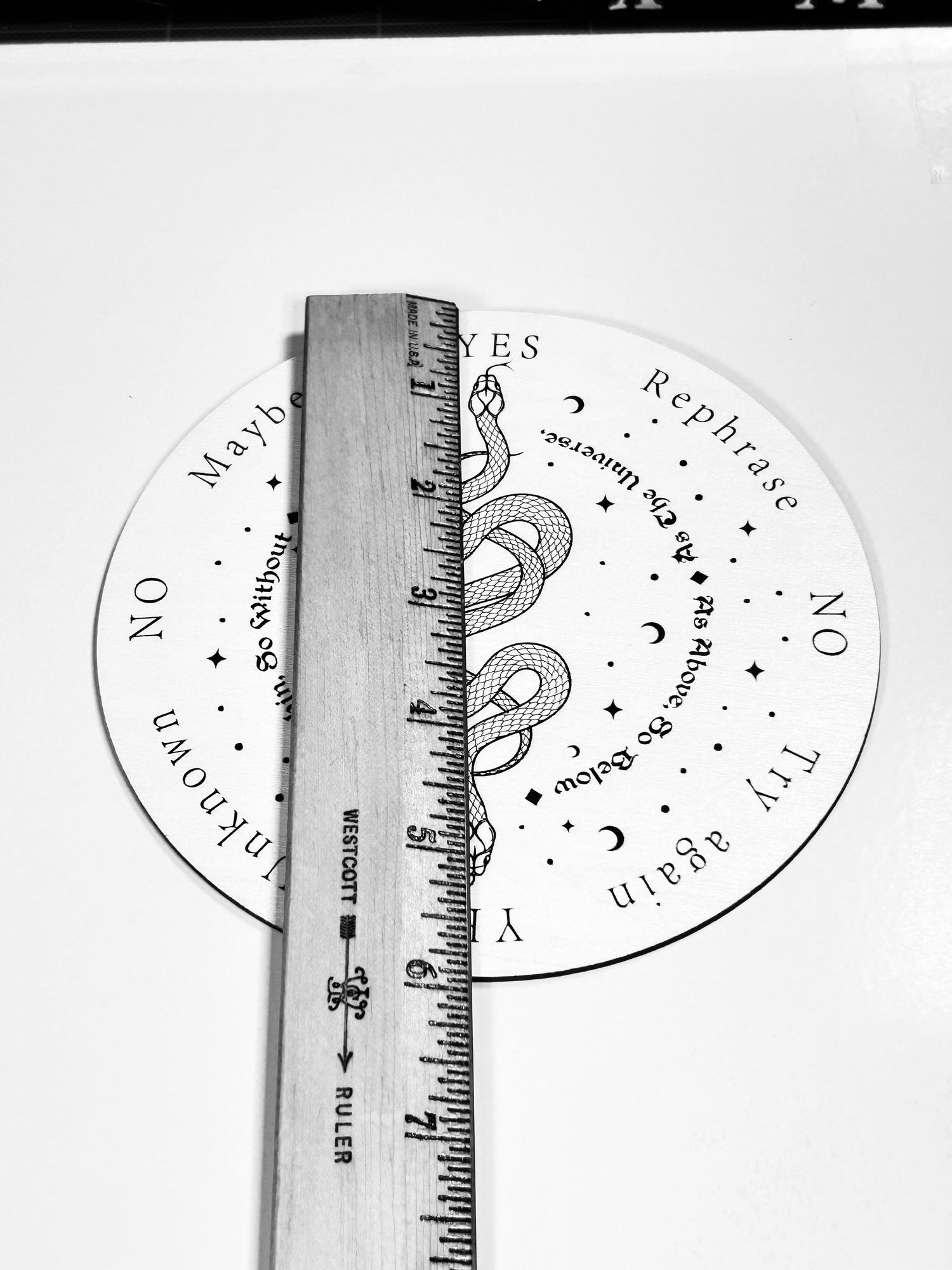 Snake Pendulum Board, Double Sided. 6"