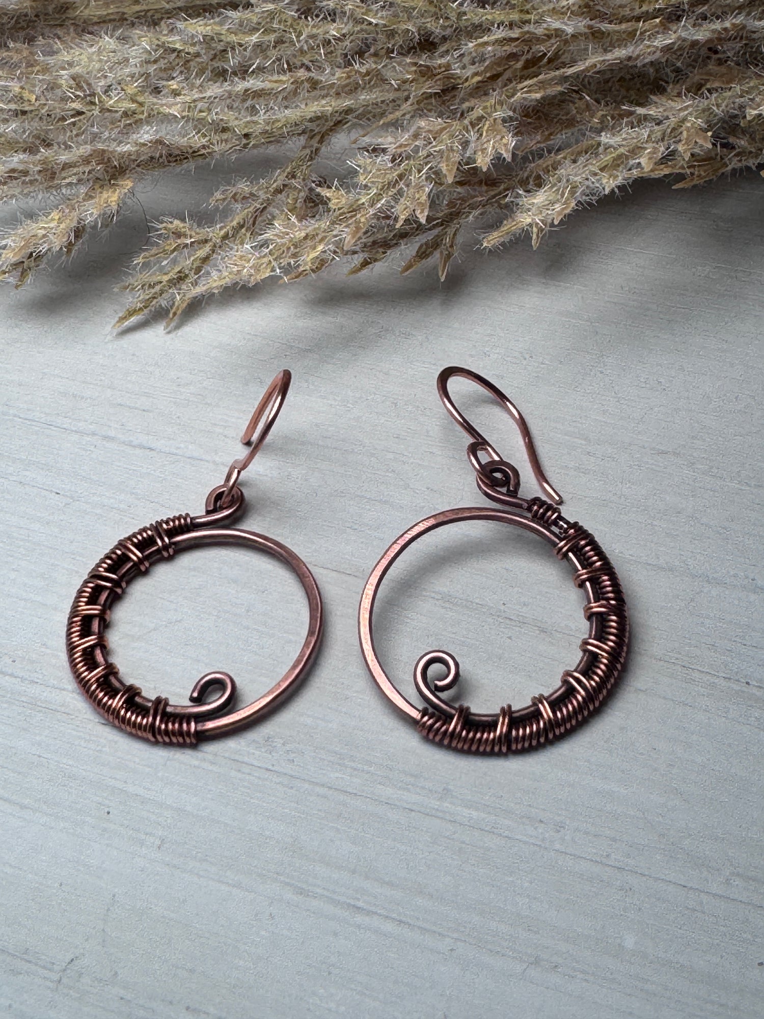 Minimalist Copper Hoop Earrings