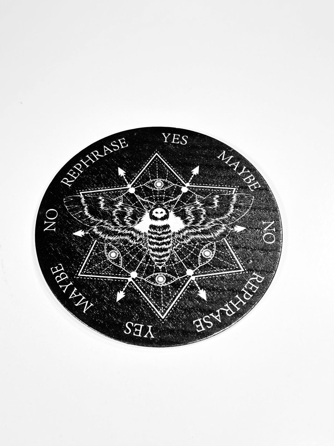 Small Death Head Moth Pendulum Board, Double Sided. 4"