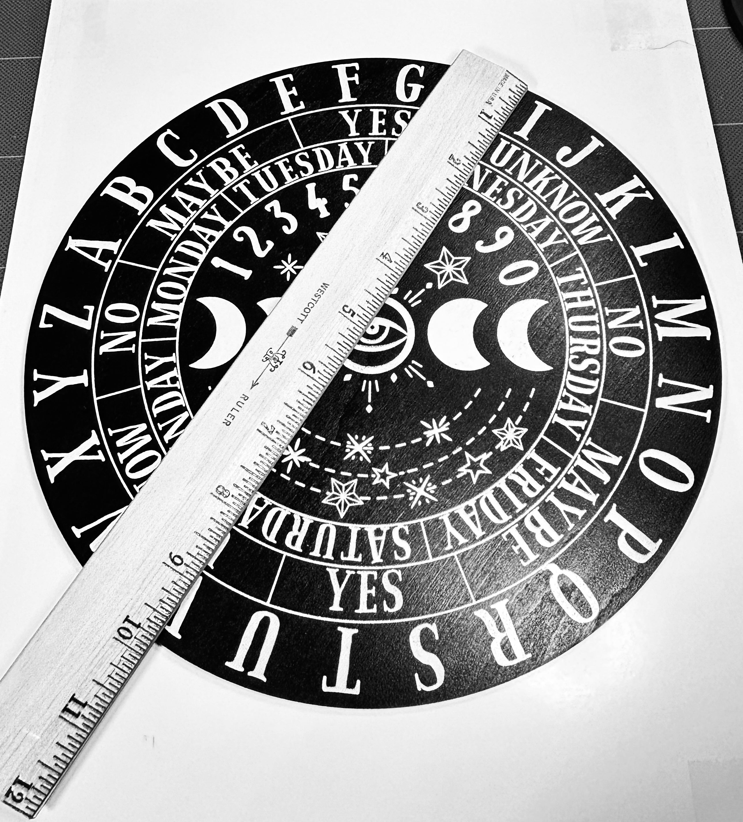 Large Moon Phase Pendulum Board, One Sided. 10"