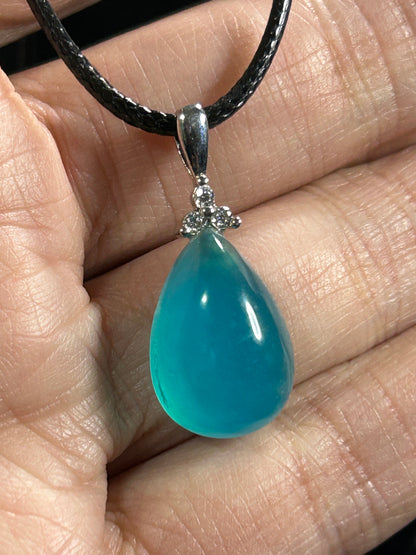 Gorgeous HQ Gemmy Amazonite Tear Drop Pendant