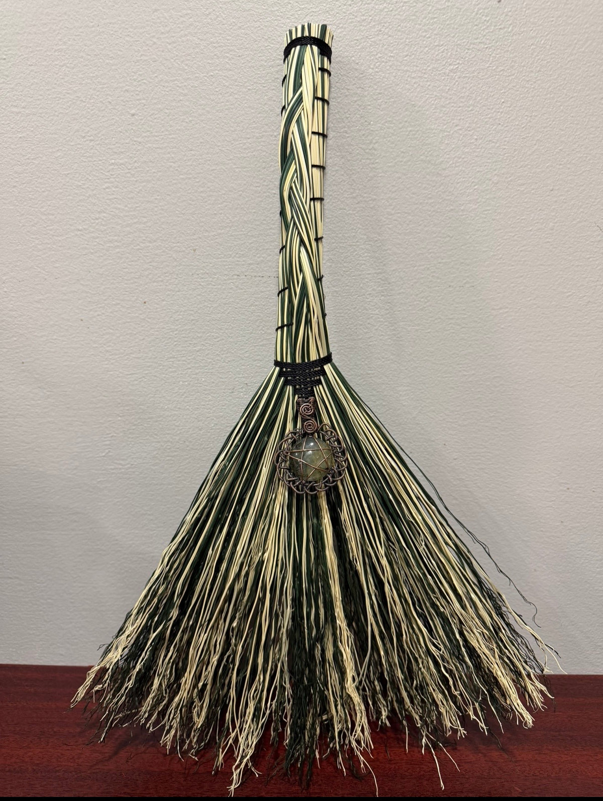 Moss agate broom