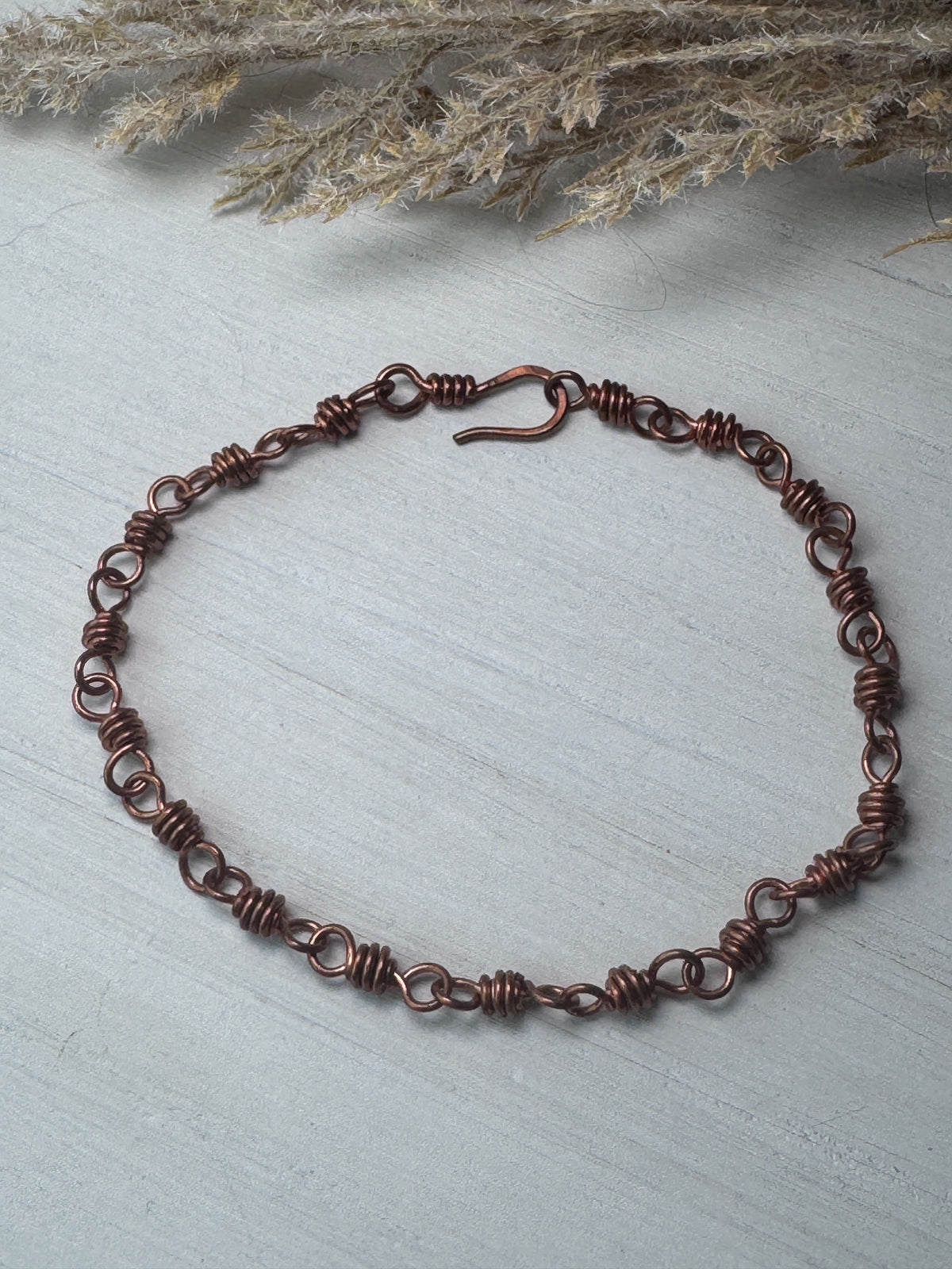 Copper Twisted Link Bracelet