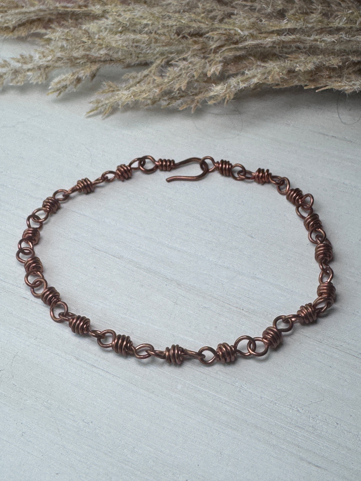Copper Twisted Link Bracelet
