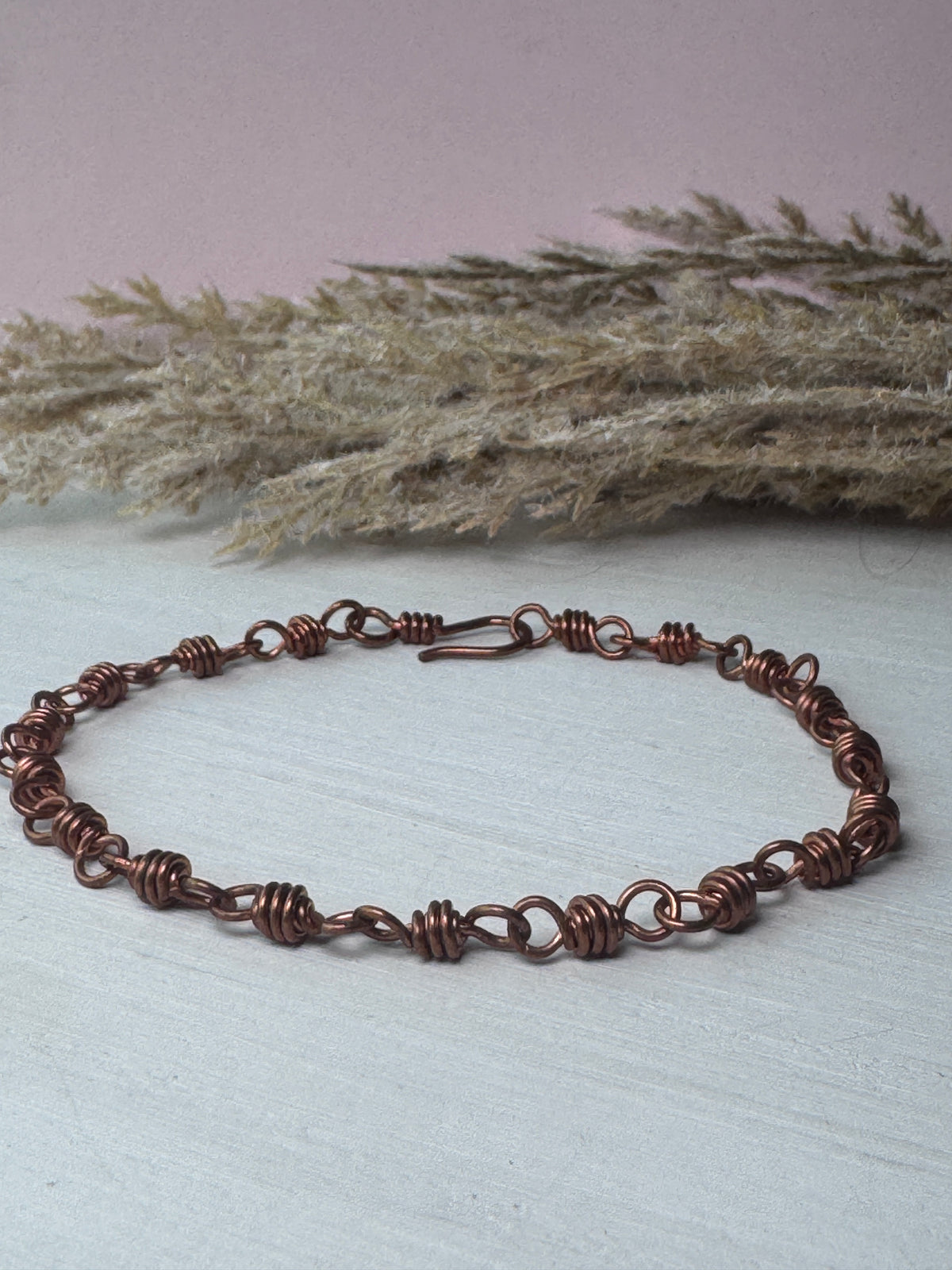 Copper Twisted Link Bracelet