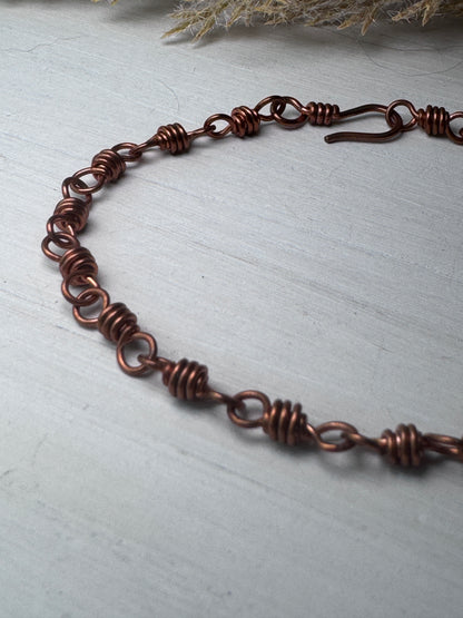 Copper Twisted Link Bracelet