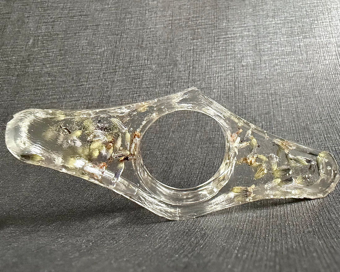 Resin with Lavender Thumb Page Holder