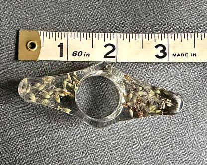 Resin with Lavender Thumb Page Holder