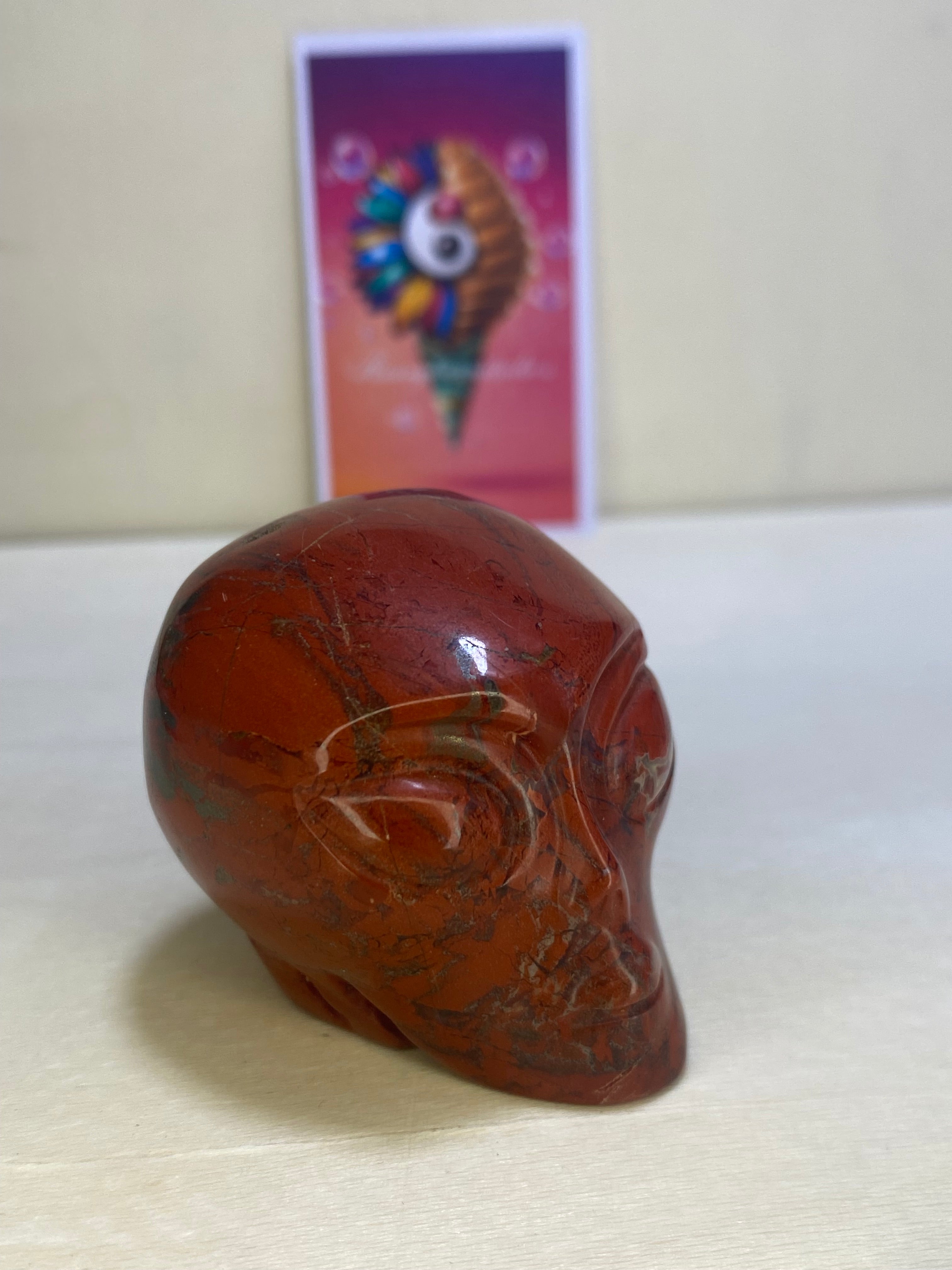 Red Jasper Alien Head