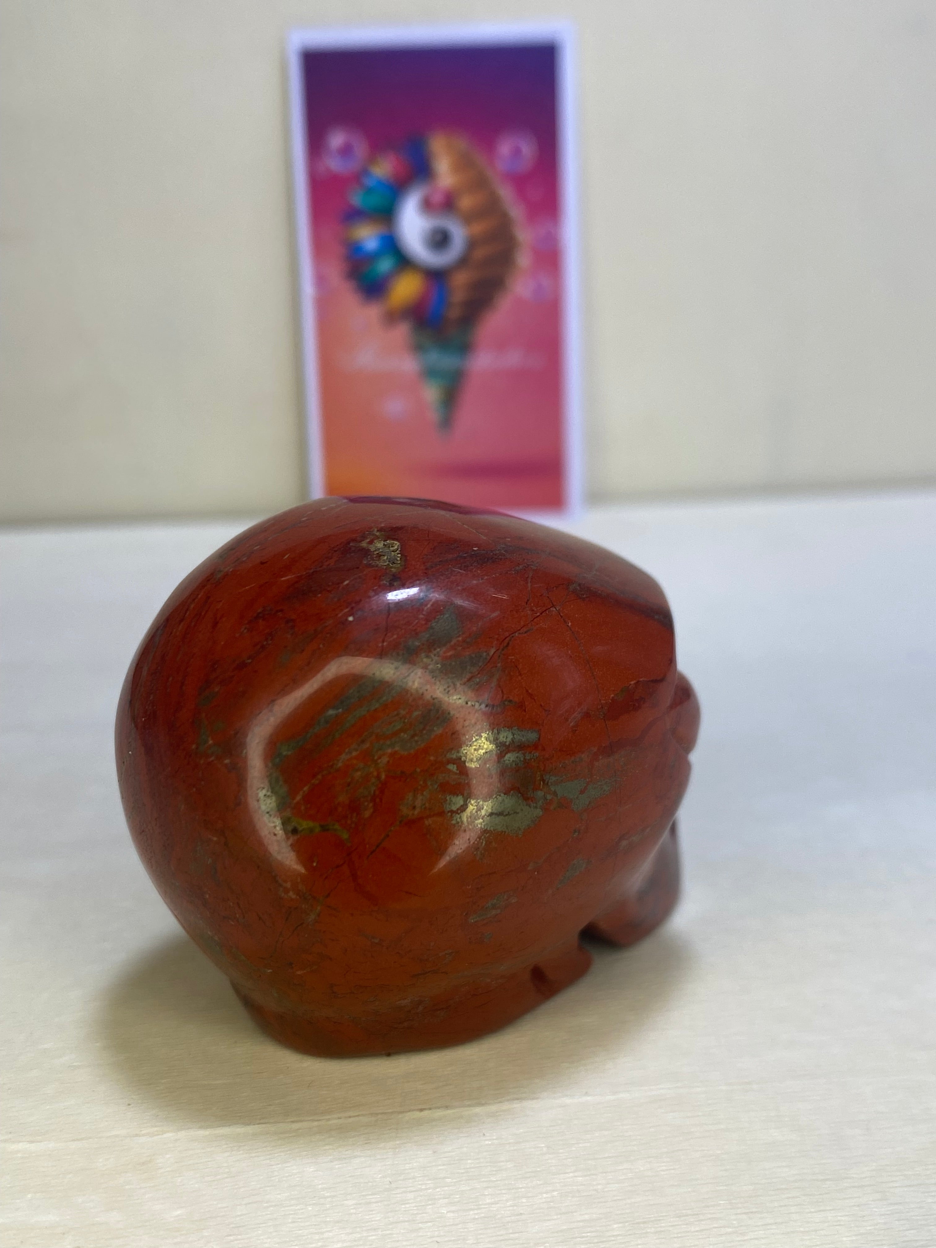 Red Jasper Alien Head