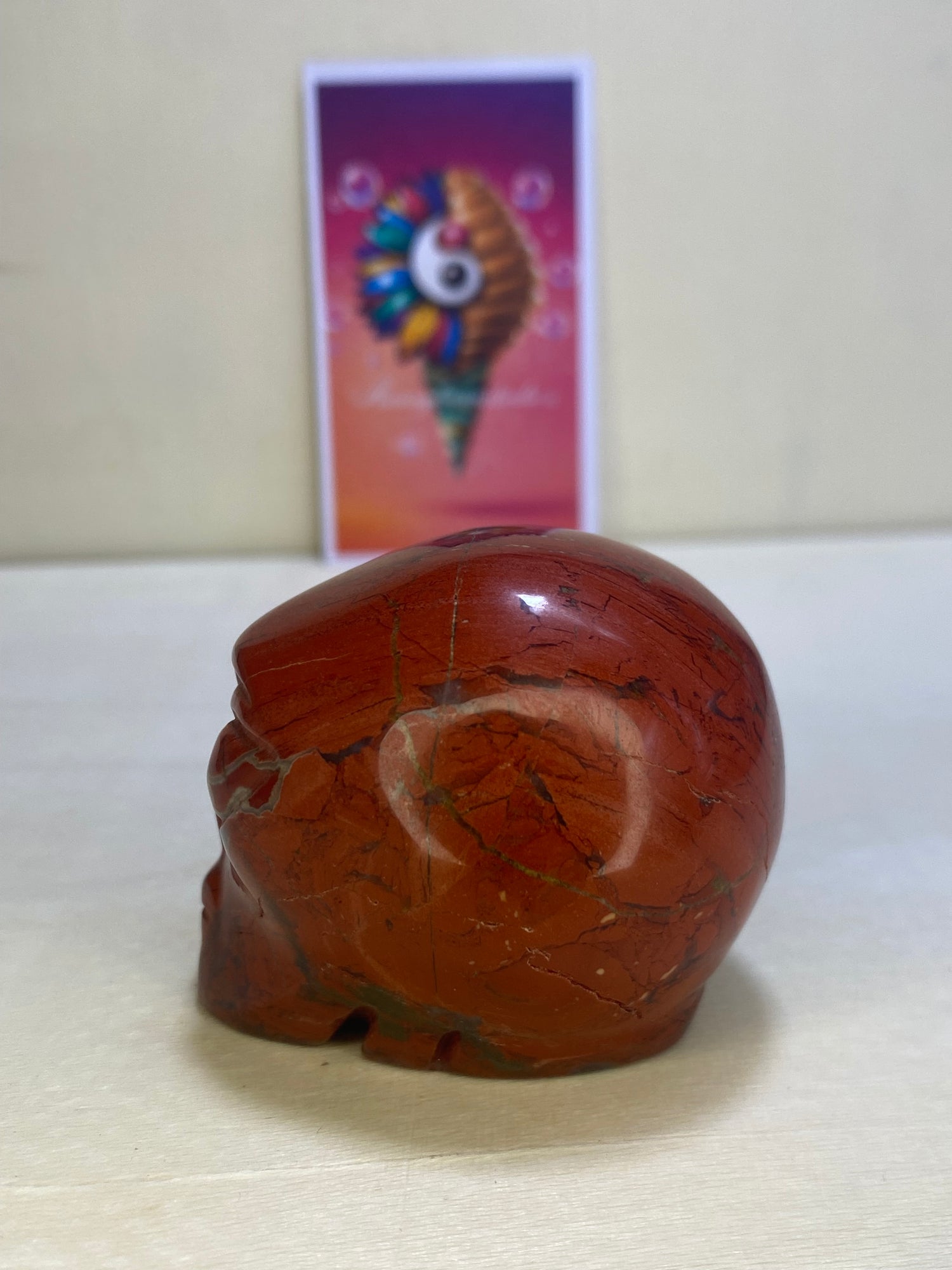 Red Jasper Alien Head