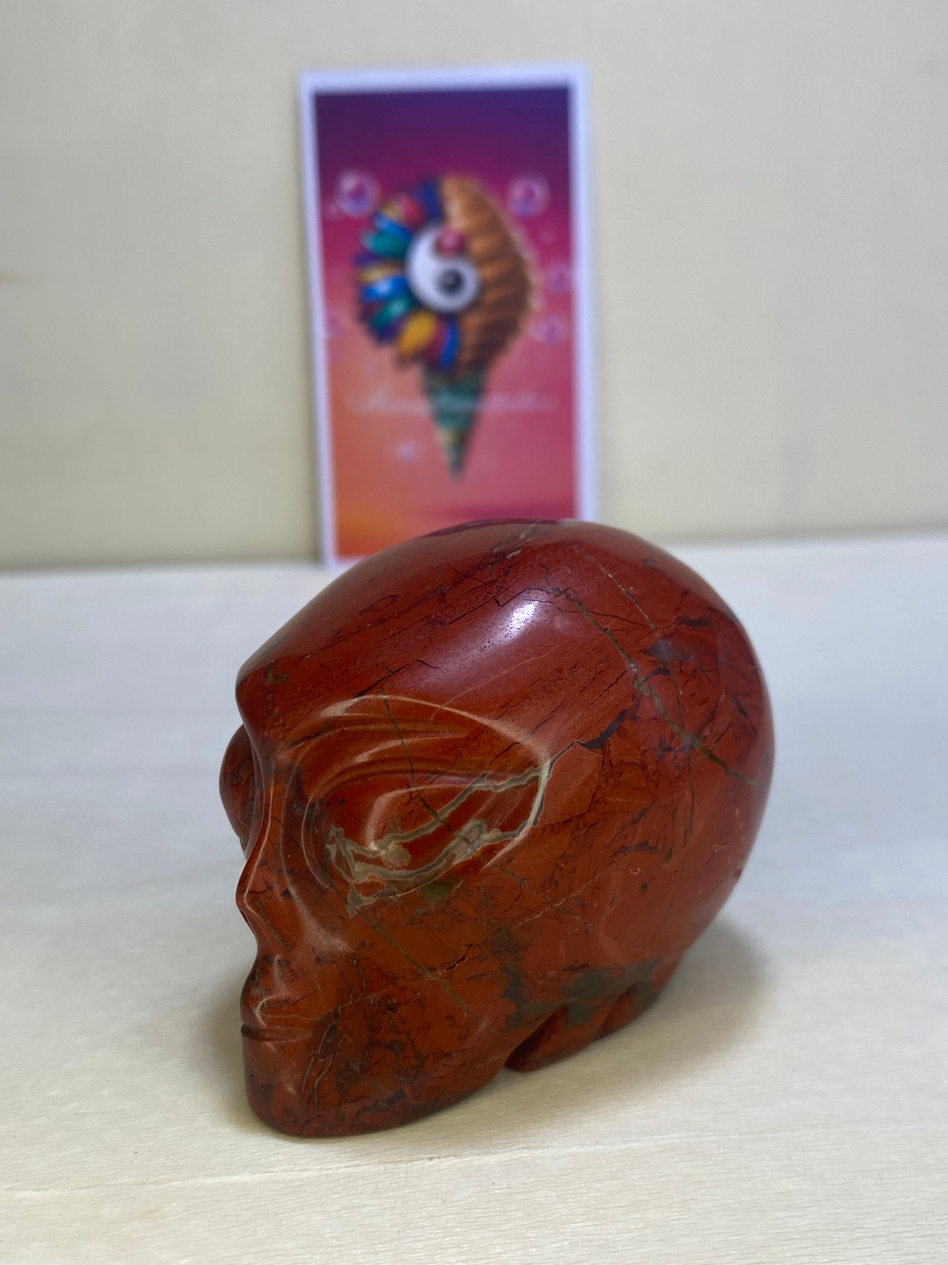 Red Jasper Alien Head