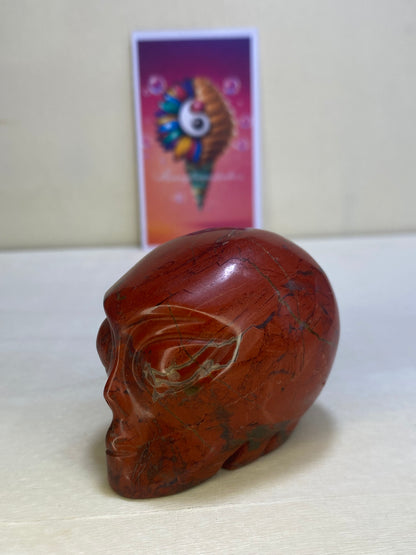 Red Jasper Alien Head