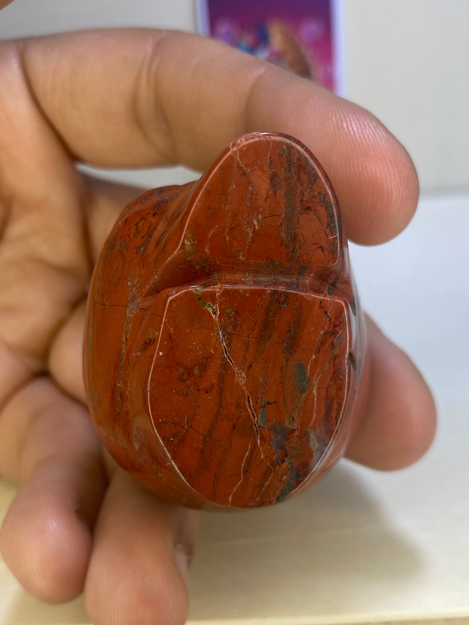 Red Jasper Alien Head