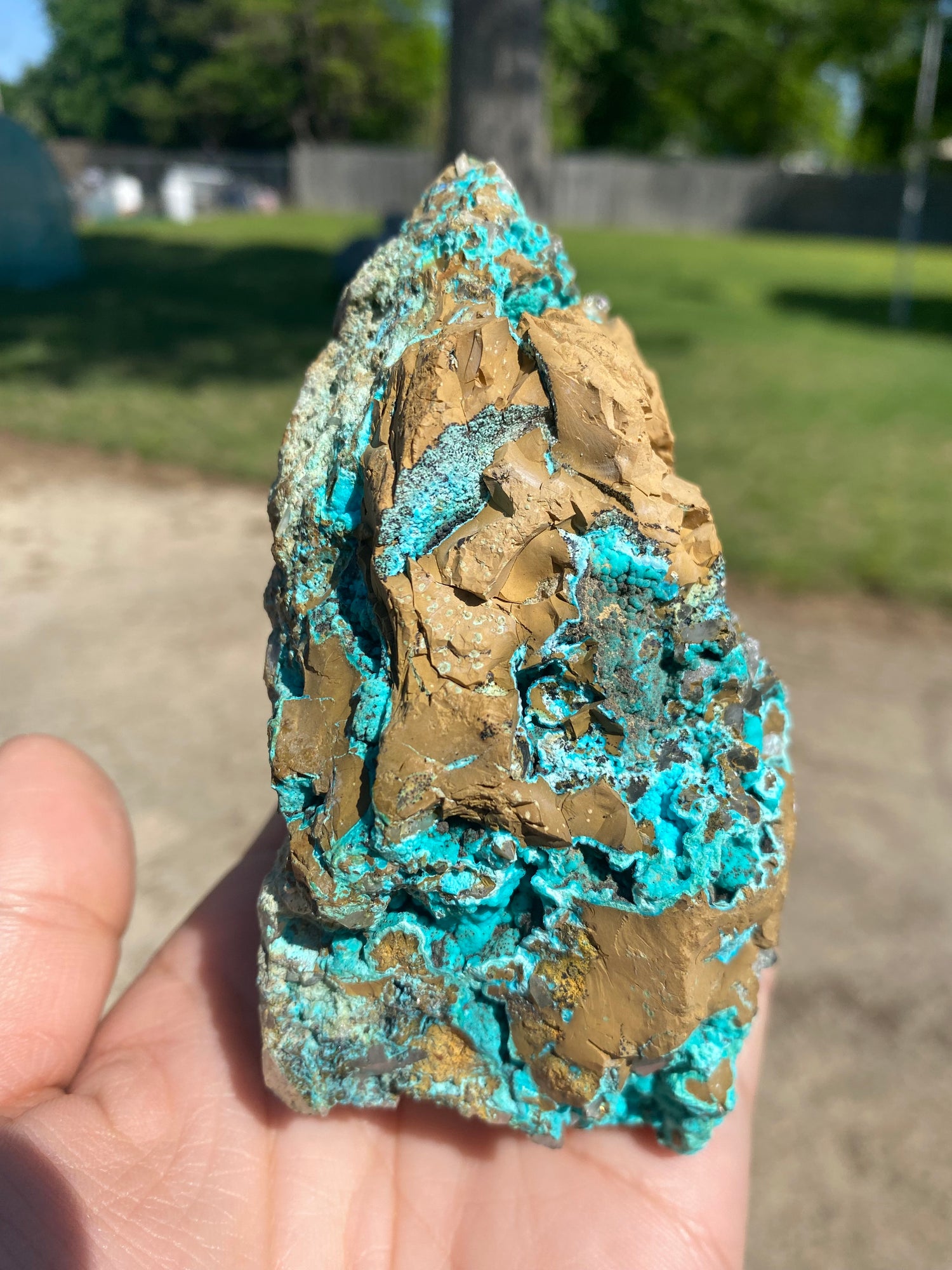 Chrysocolla on Quartz