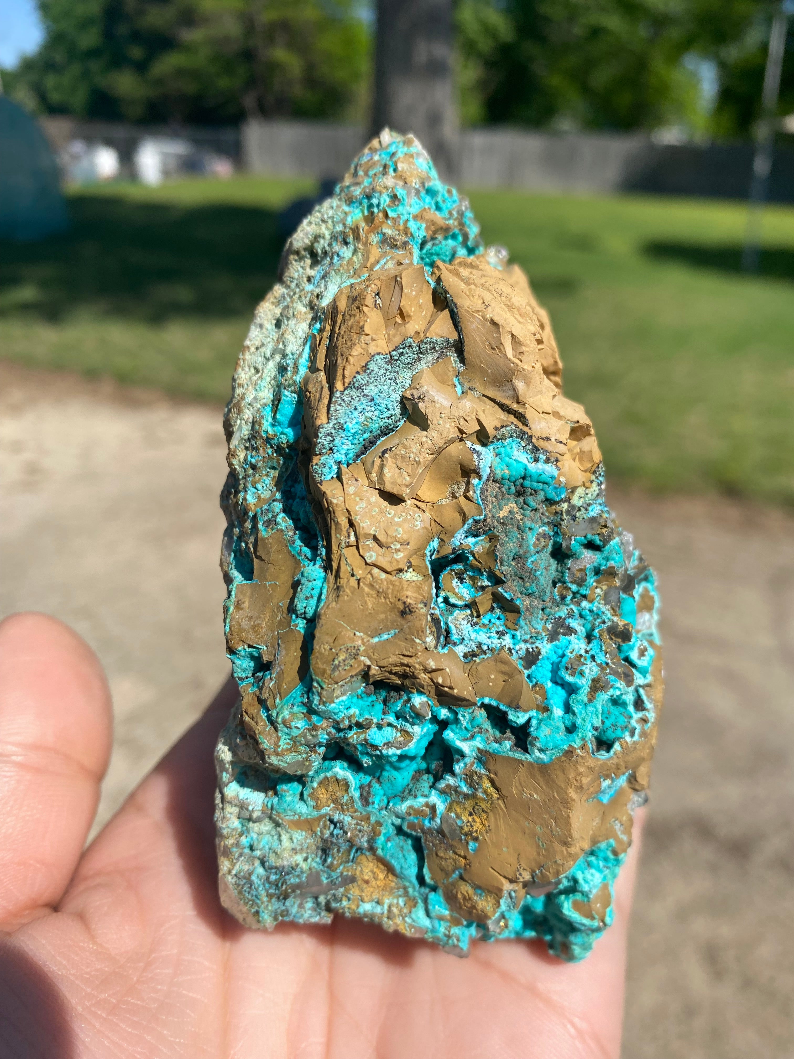 Chrysocolla on Quartz