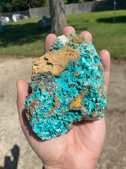 Chrysocolla on Quartz
