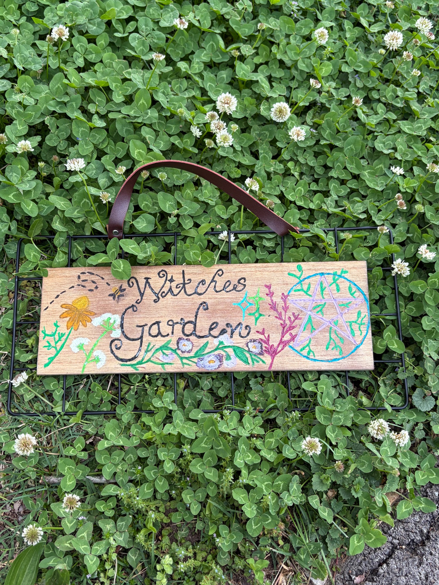 Witches Garden homemade sign