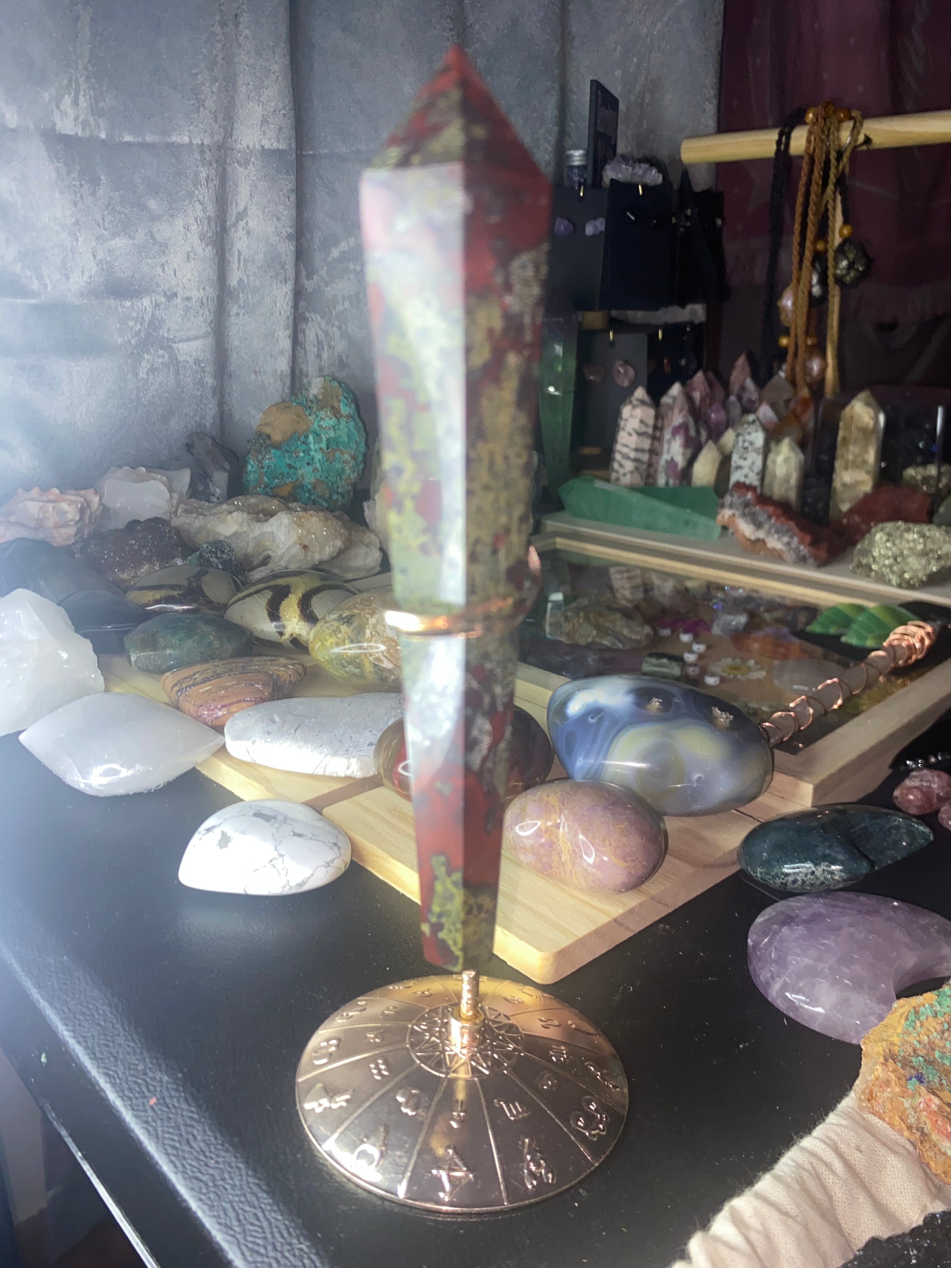 Dragons Blood With Rose Gold Zodiac Stand