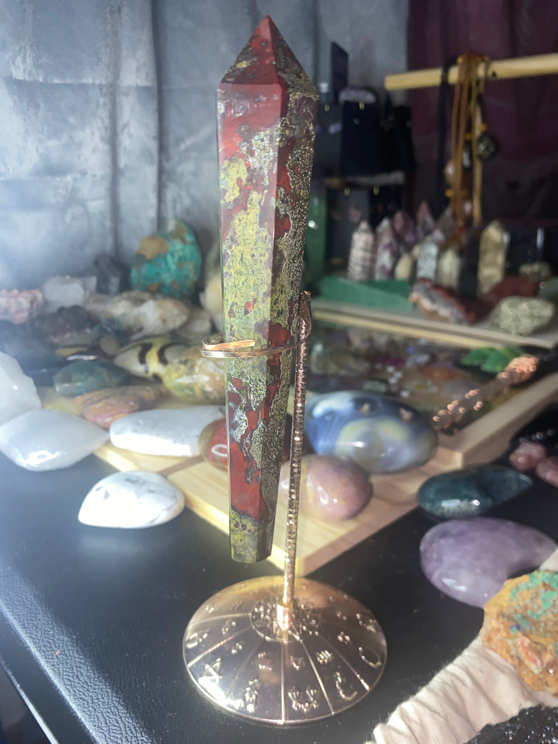 Dragons Blood With Rose Gold Zodiac Stand